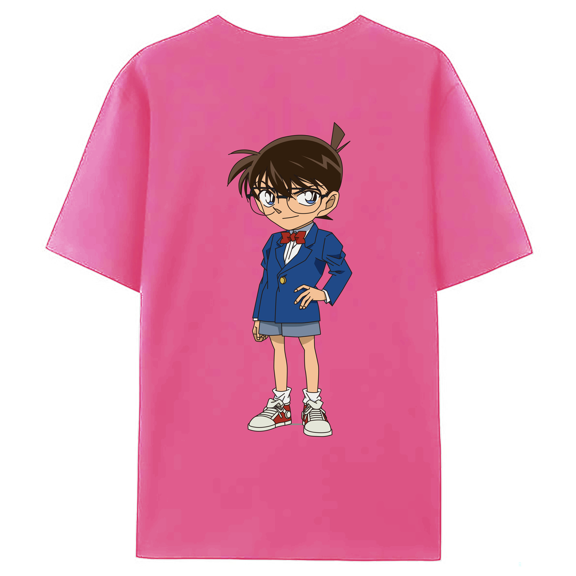 （画像用） 名探偵コナン 江戸川 コナン Detective Conan Conan Edogawa レディース半袖Tシャツ(バックプリント)