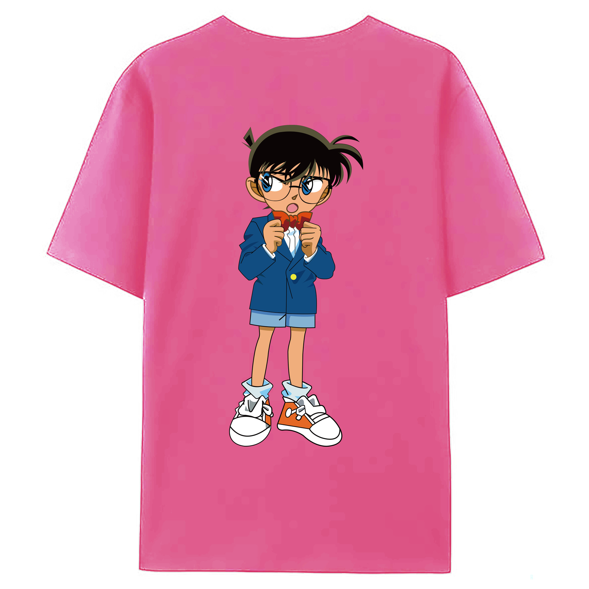 （画像用） 名探偵コナン 江戸川 コナン Detective Conan Conan Edogawa レディース半袖Tシャツ(バックプリント)