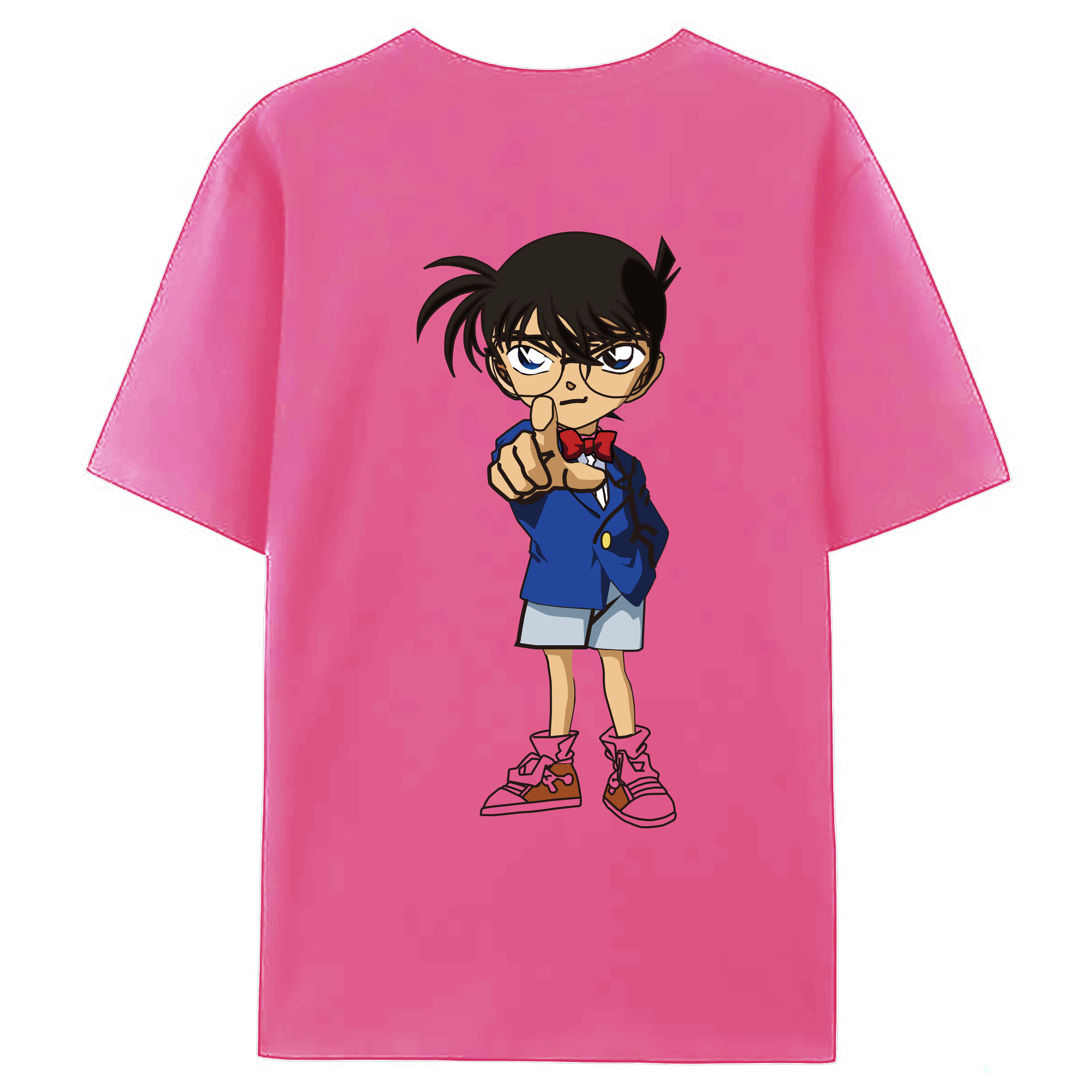（画像用） 名探偵コナン 江戸川 コナン Detective Conan Conan Edogawa レディース半袖Tシャツ(バックプリント)