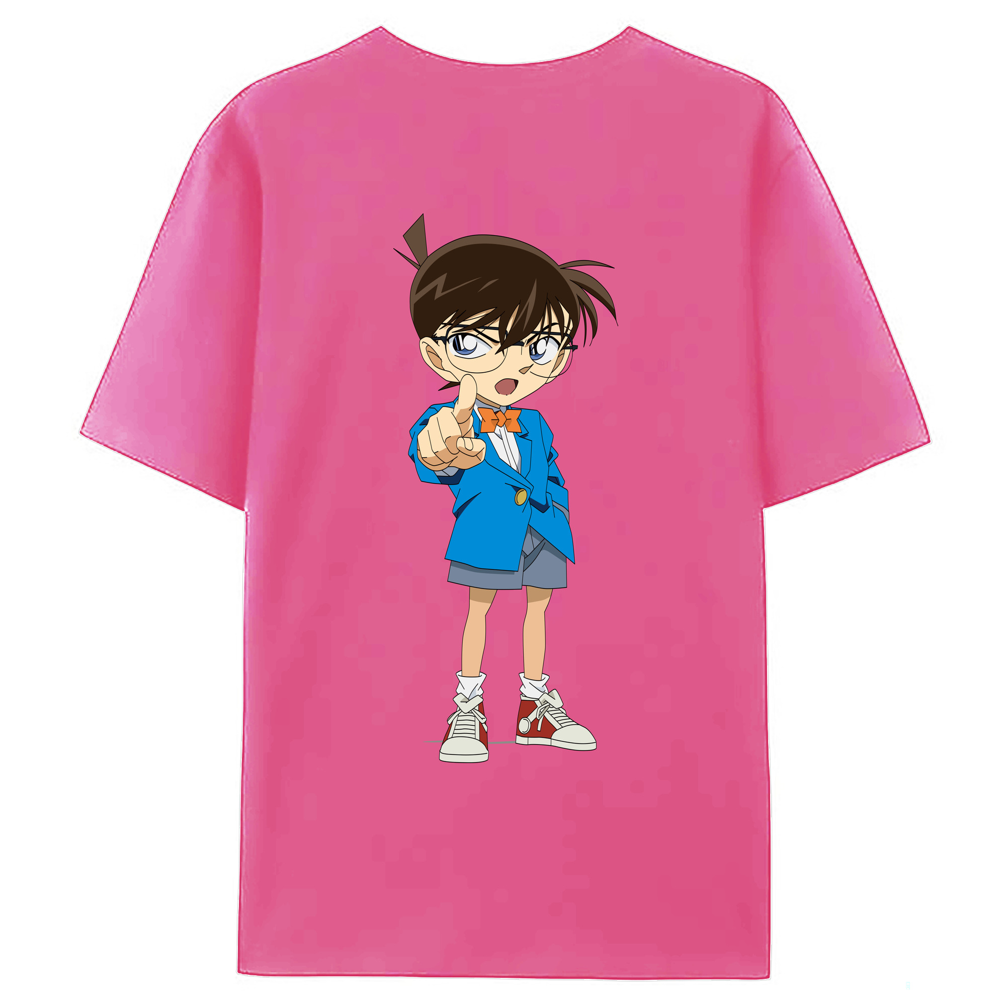 （画像用） 名探偵コナン 江戸川 コナン Detective Conan Conan Edogawa レディース半袖Tシャツ(バックプリント)