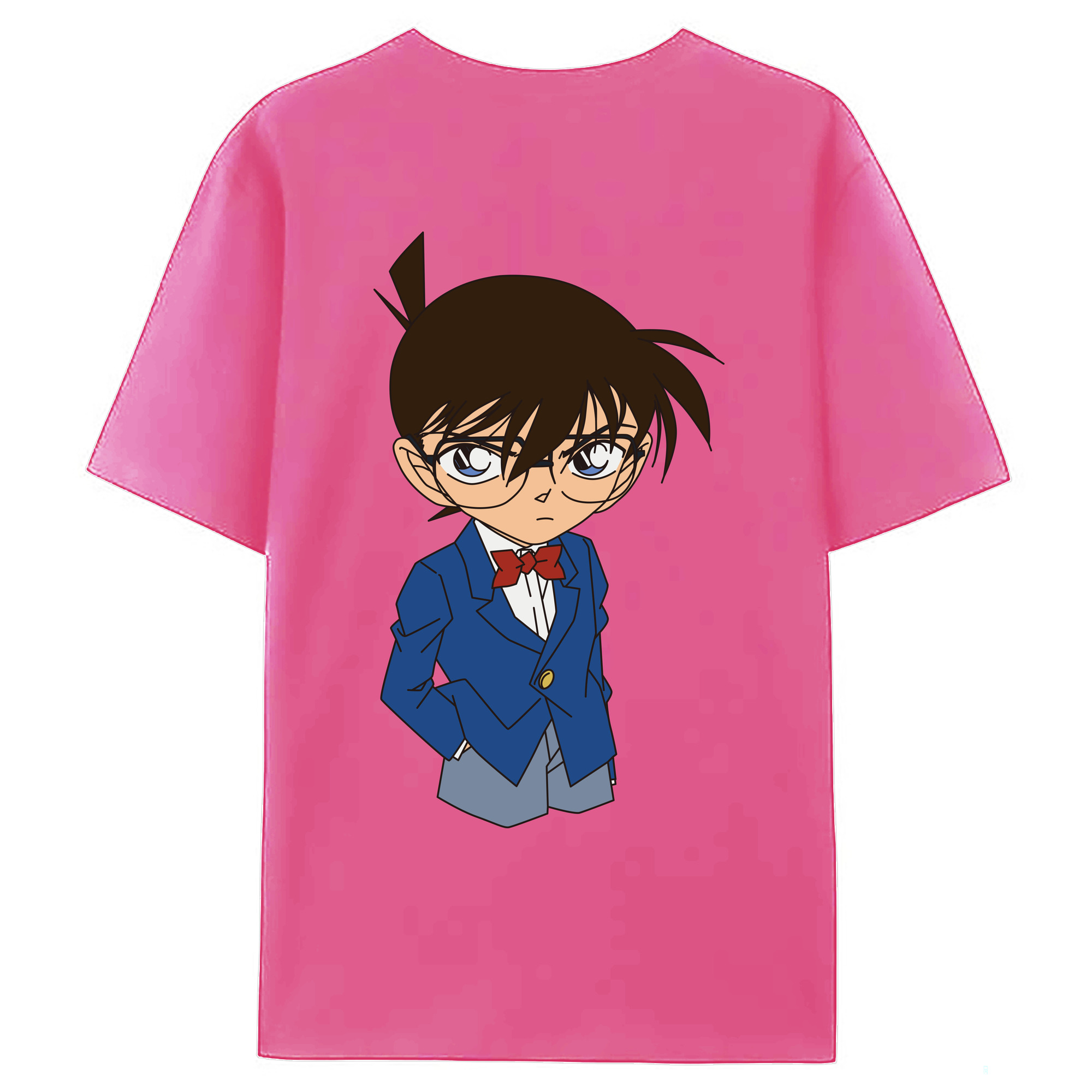 （画像用） 名探偵コナン 江戸川 コナン Detective Conan Conan Edogawa レディース半袖Tシャツ(バックプリント)