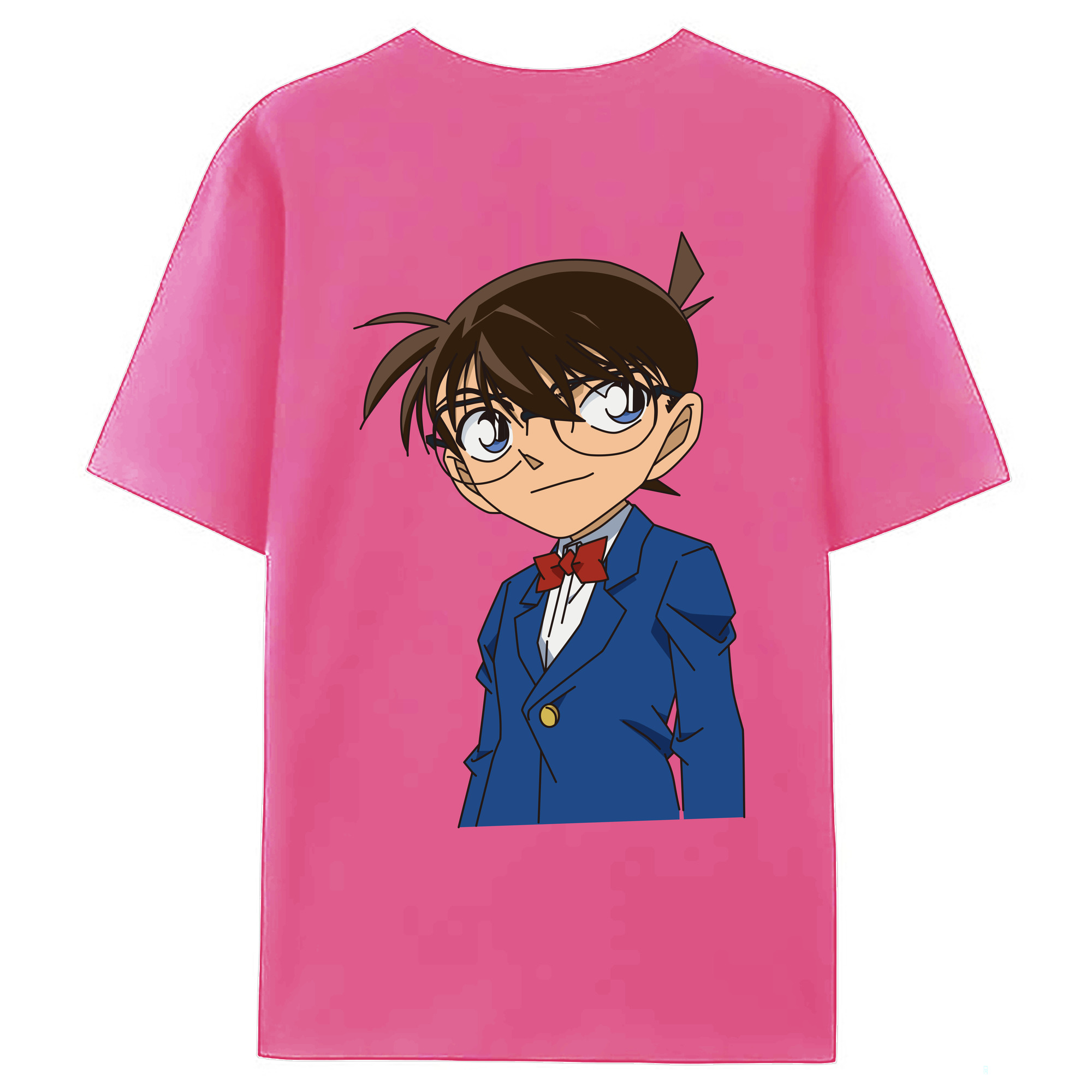 （画像用） 名探偵コナン 江戸川 コナン Detective Conan Conan Edogawa レディース半袖Tシャツ(バックプリント)
