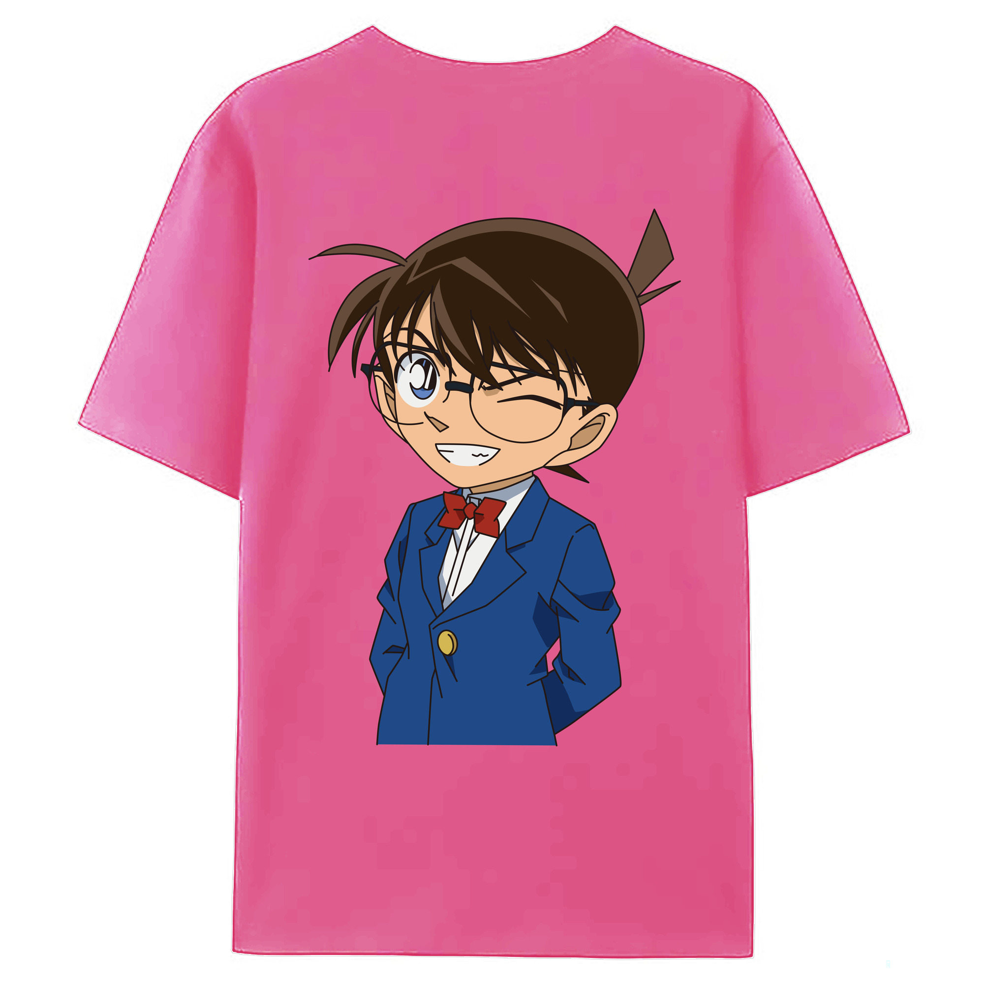 （画像用） 名探偵コナン 江戸川 コナン Detective Conan Conan Edogawa レディース半袖Tシャツ(バックプリント)