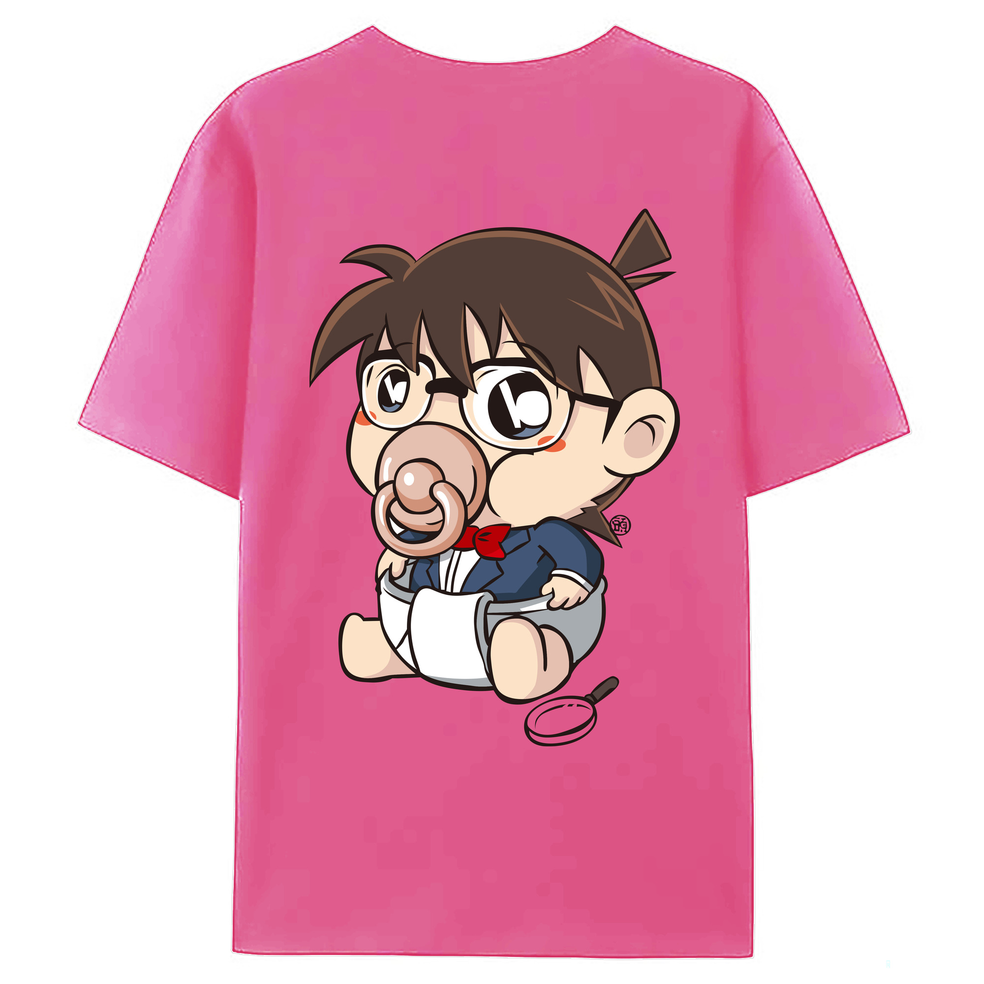 （画像用） 名探偵コナン 江戸川 コナン Detective Conan Conan Edogawa レディース半袖Tシャツ(バックプリント)