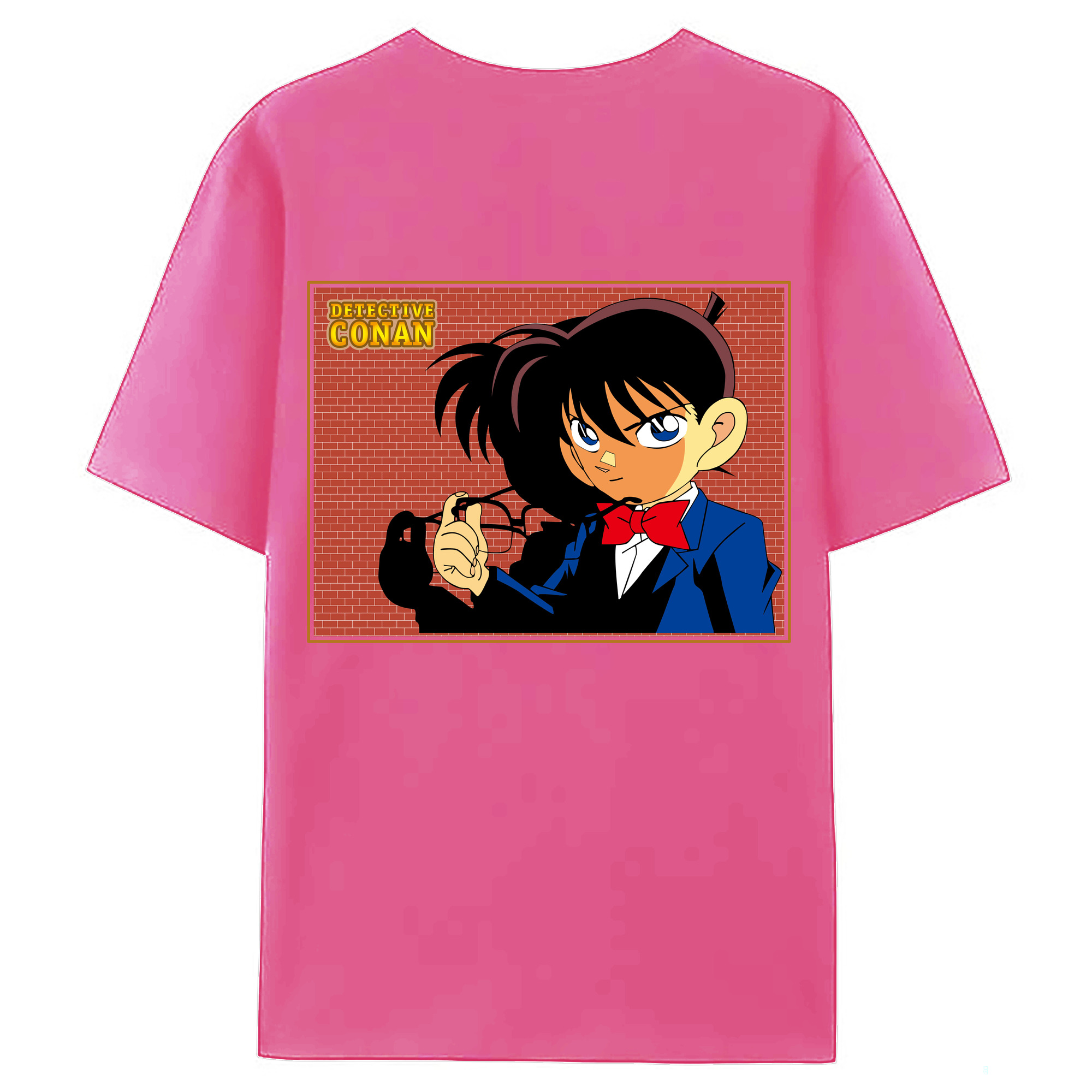 （画像用） 名探偵コナン 江戸川 コナン Detective Conan Conan Edogawa レディース半袖Tシャツ(バックプリント)