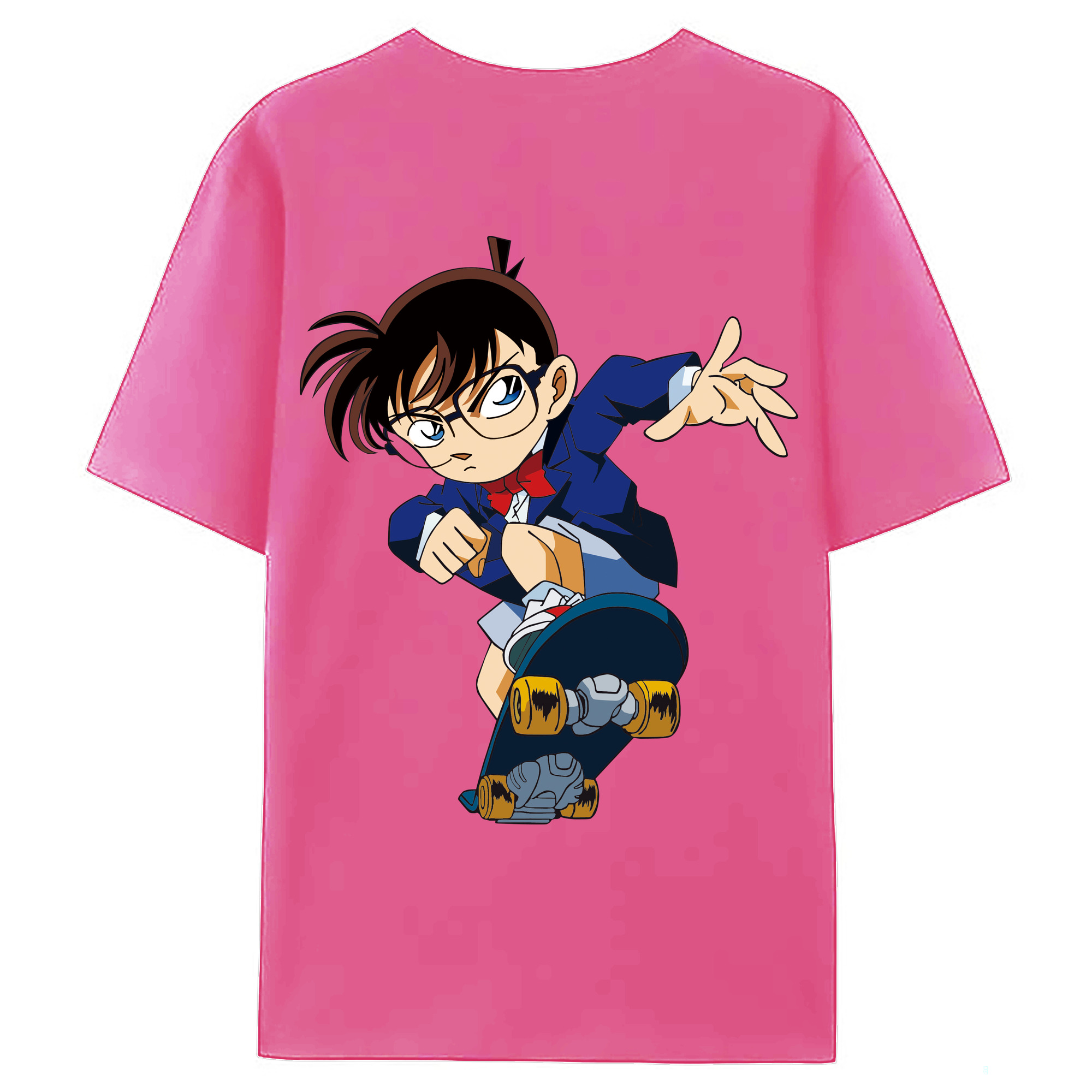 （画像用） 名探偵コナン 江戸川 コナン Detective Conan Conan Edogawa レディース半袖Tシャツ(バックプリント)