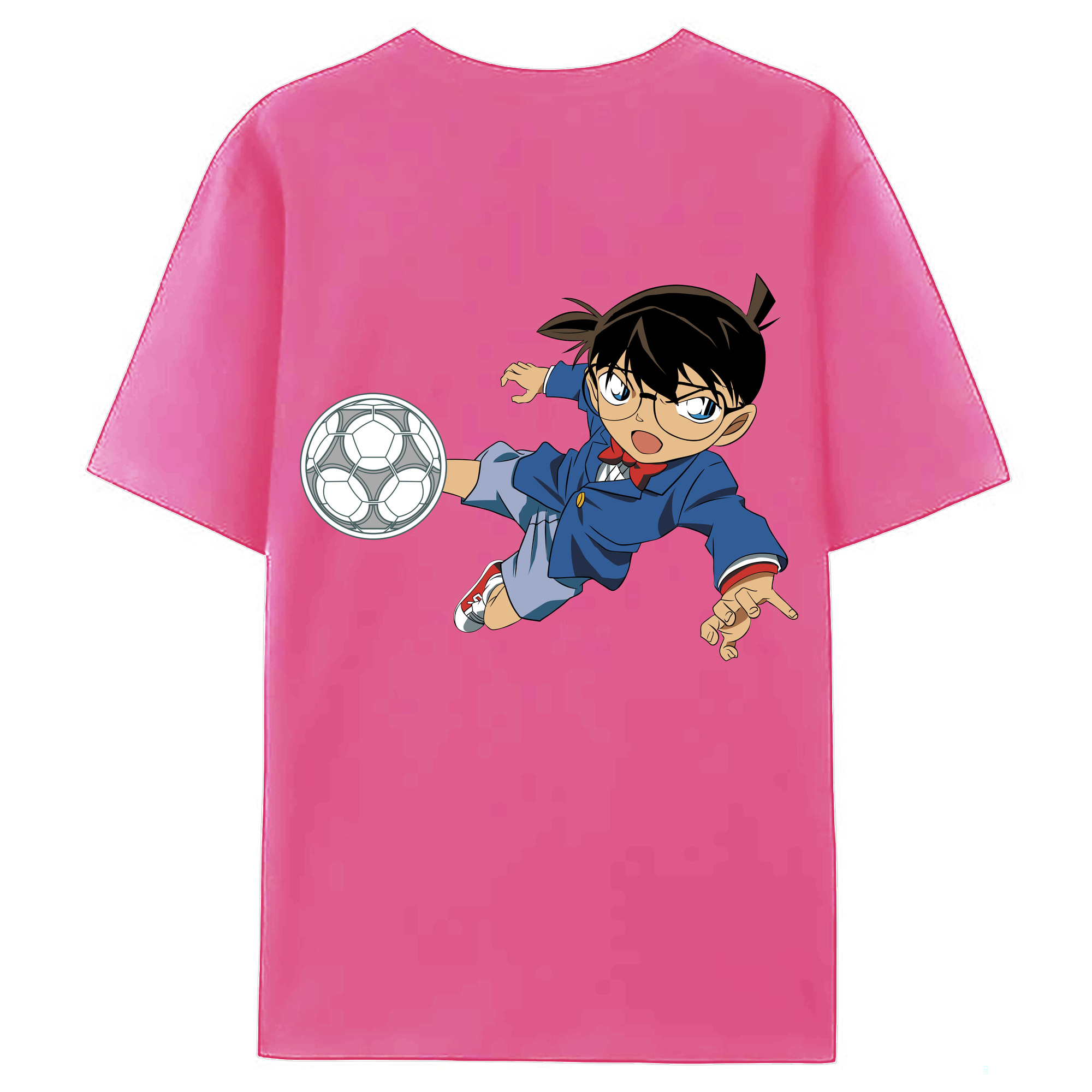（画像用） 名探偵コナン 江戸川 コナン Detective Conan Conan Edogawa レディース半袖Tシャツ(バックプリント)