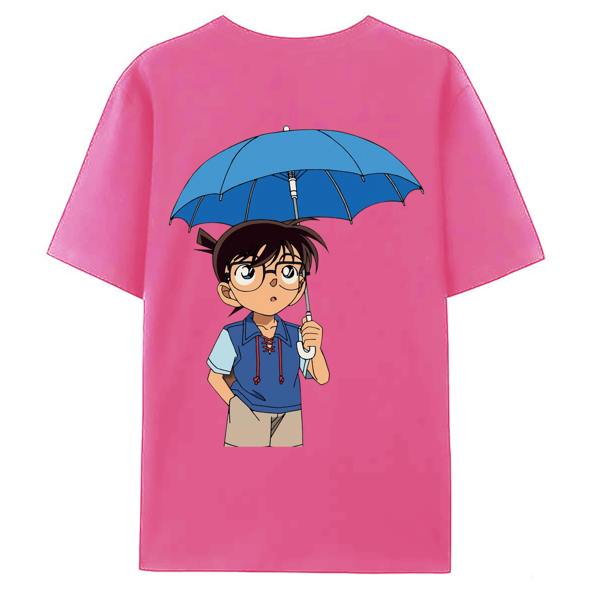 （画像用） 名探偵コナン 江戸川 コナン Detective Conan Conan Edogawa レディース半袖Tシャツ(バックプリント)