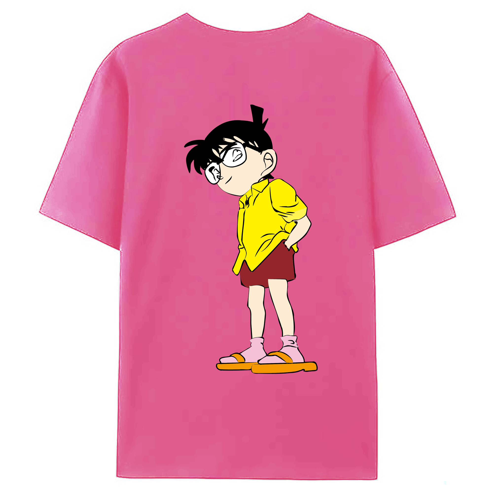 （画像用） 名探偵コナン 江戸川 コナン Detective Conan Conan Edogawa レディース半袖Tシャツ(バックプリント)