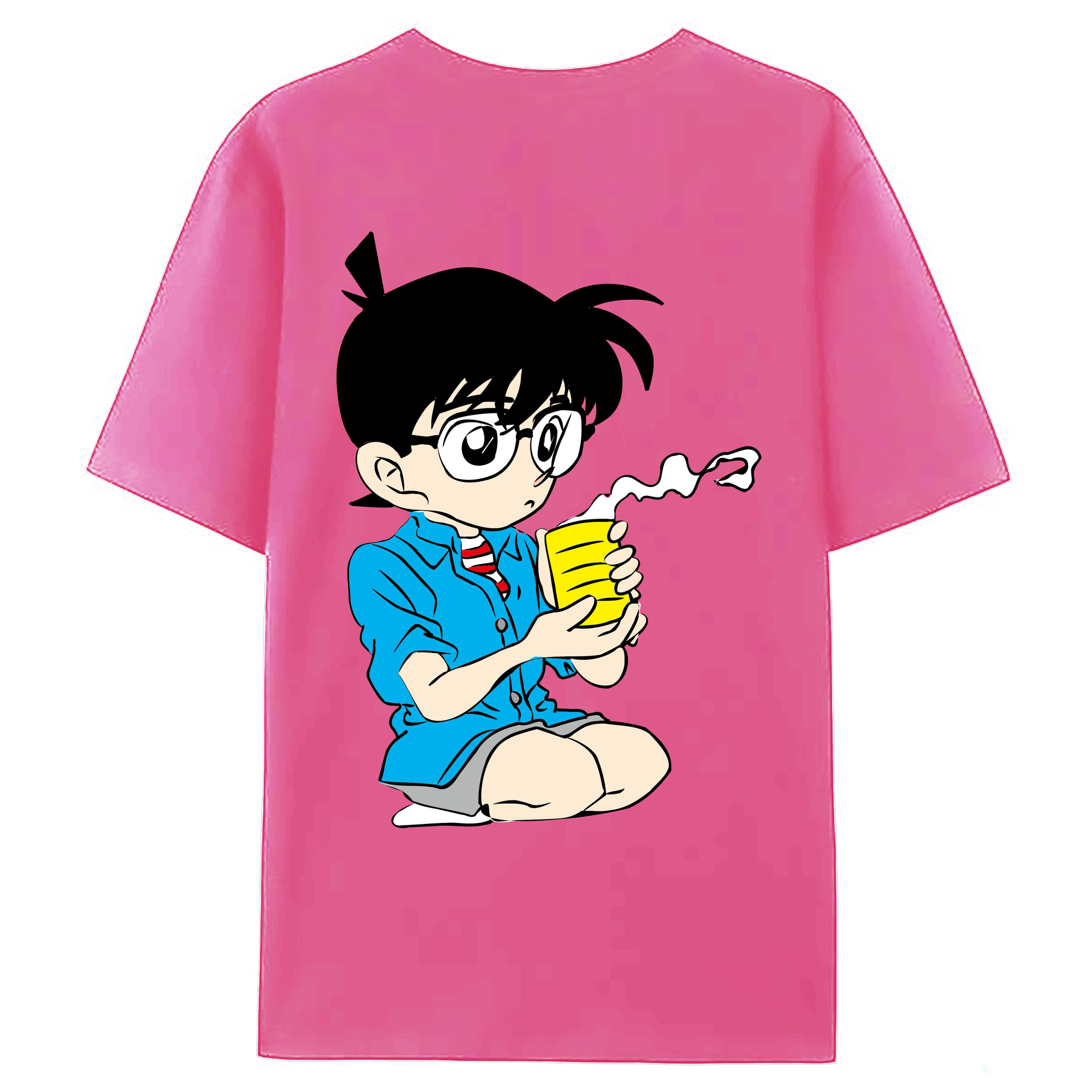 （画像用） 名探偵コナン 江戸川 コナン Detective Conan Conan Edogawa レディース半袖Tシャツ(バックプリント)