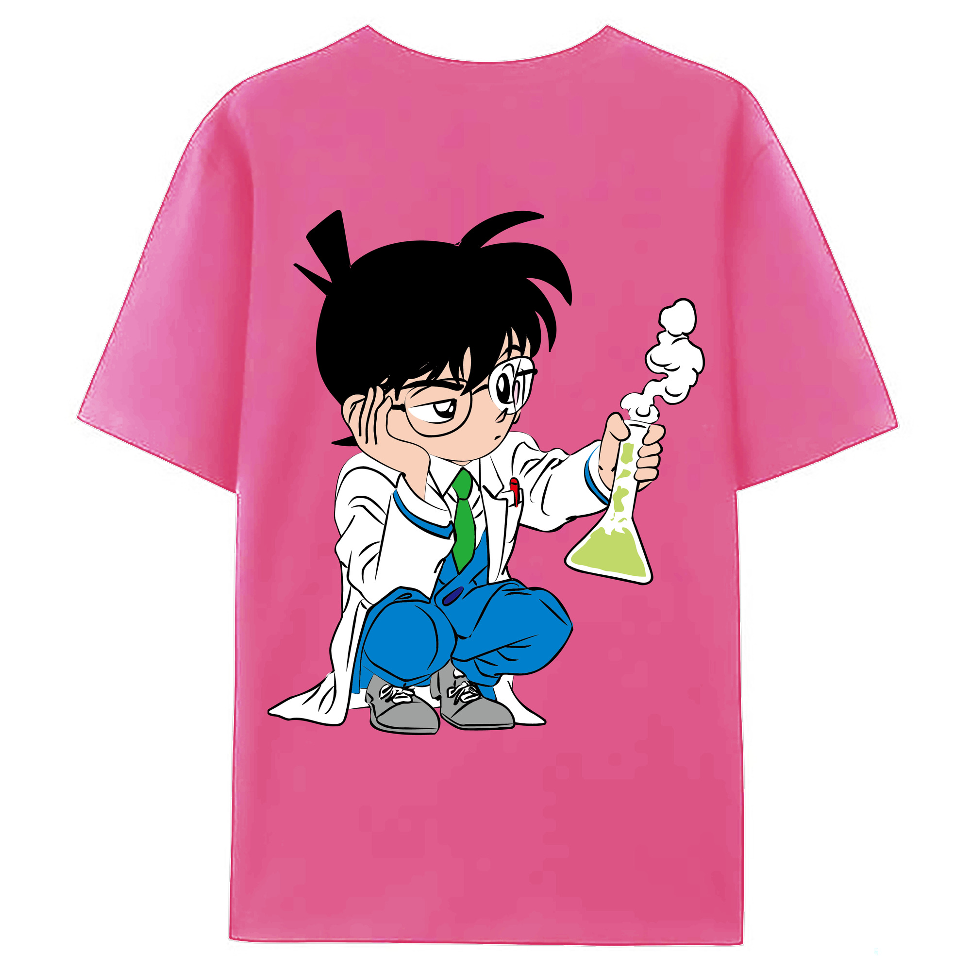 （画像用） 名探偵コナン 江戸川 コナン Detective Conan Conan Edogawa レディース半袖Tシャツ(バックプリント)