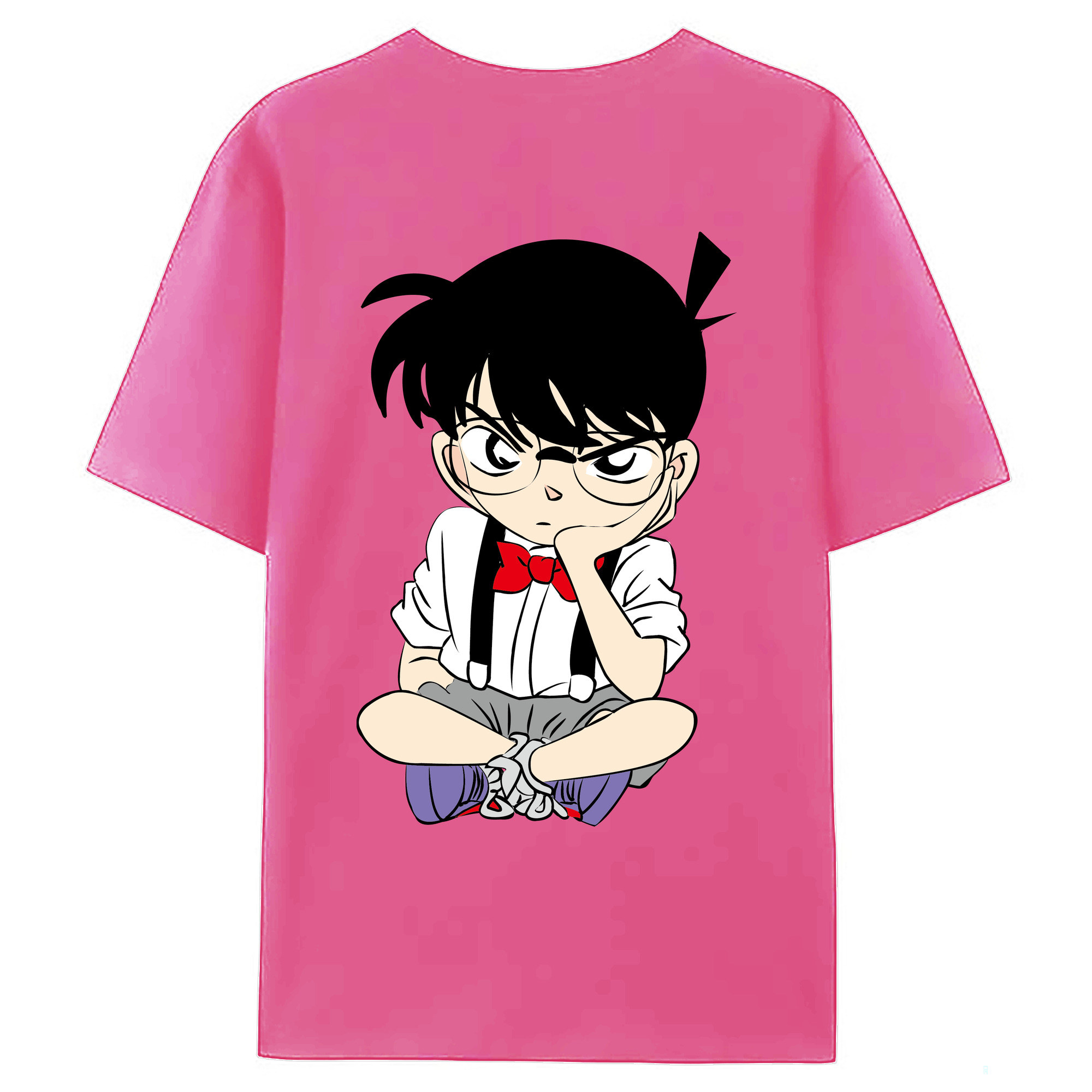 （画像用） 名探偵コナン 江戸川 コナン Detective Conan Conan Edogawa レディース半袖Tシャツ(バックプリント)