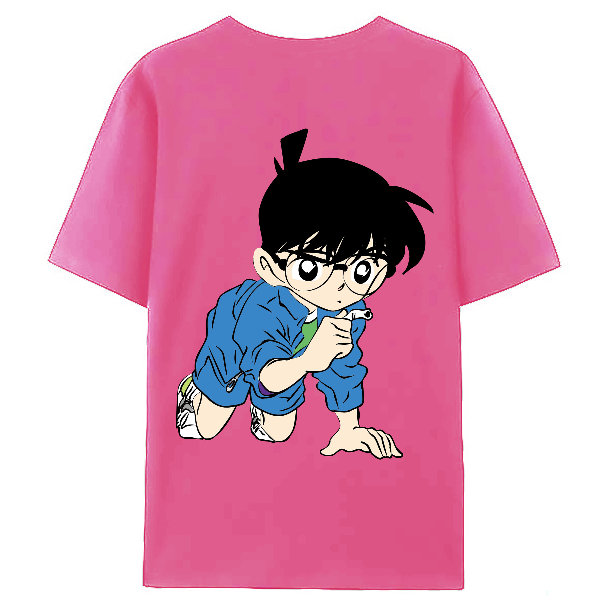 （画像用） 名探偵コナン 江戸川 コナン Detective Conan Conan Edogawa レディース半袖Tシャツ(バックプリント)