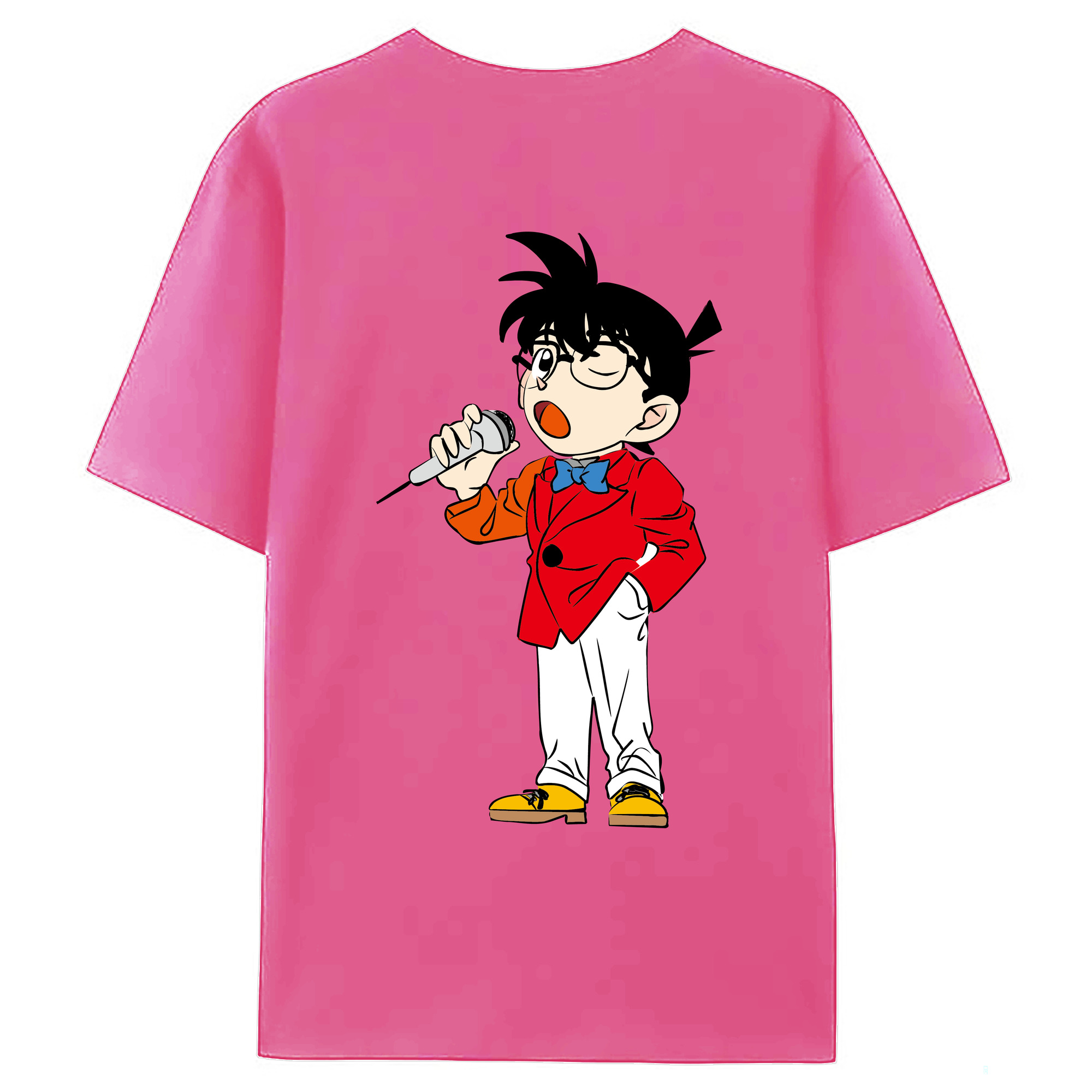 （画像用） 名探偵コナン 江戸川 コナン Detective Conan Conan Edogawa レディース半袖Tシャツ(バックプリント)