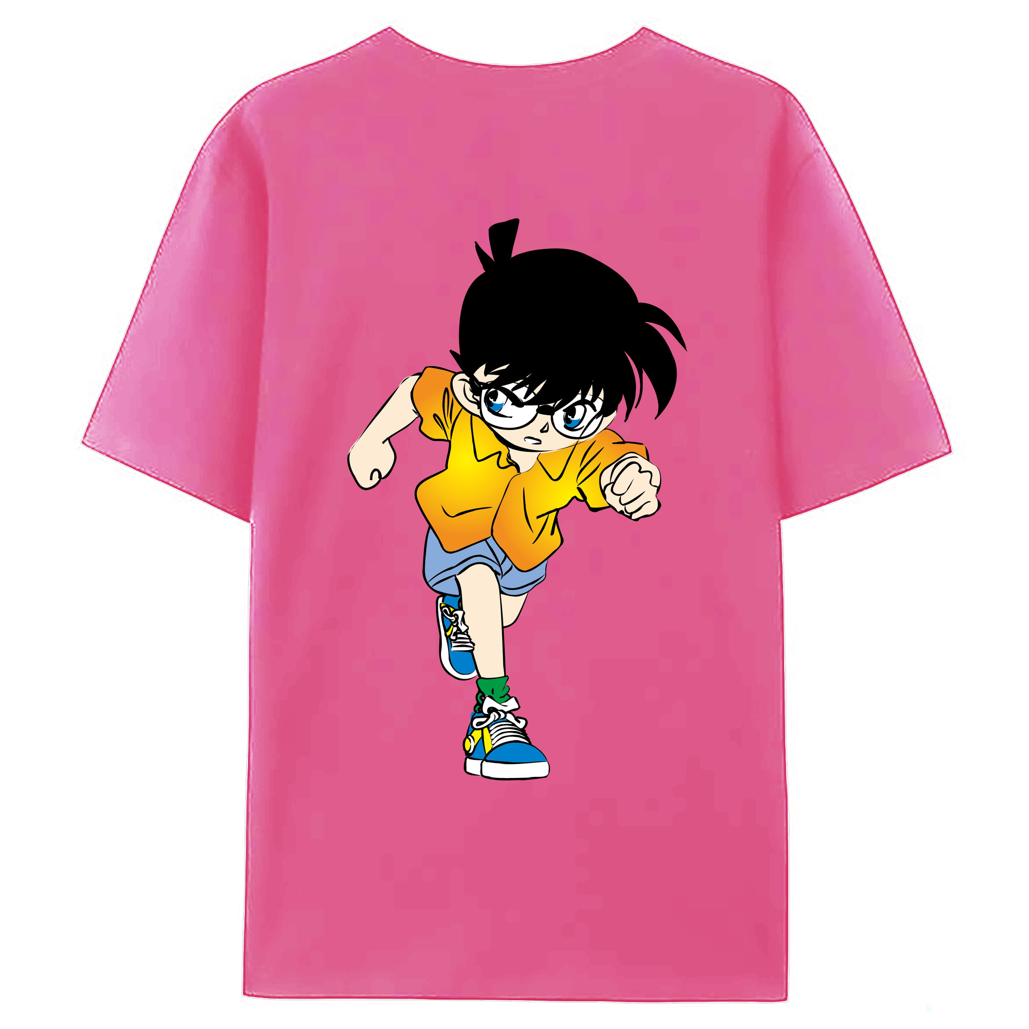 （画像用） 名探偵コナン 江戸川 コナン Detective Conan Conan Edogawa レディース半袖Tシャツ(バックプリント)
