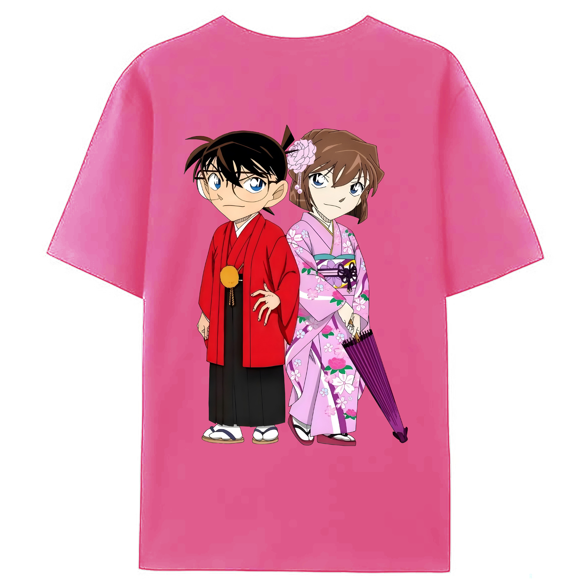 （画像用） 名探偵コナン 江戸川 コナン Detective Conan Conan Edogawa レディース半袖Tシャツ(バックプリント)
