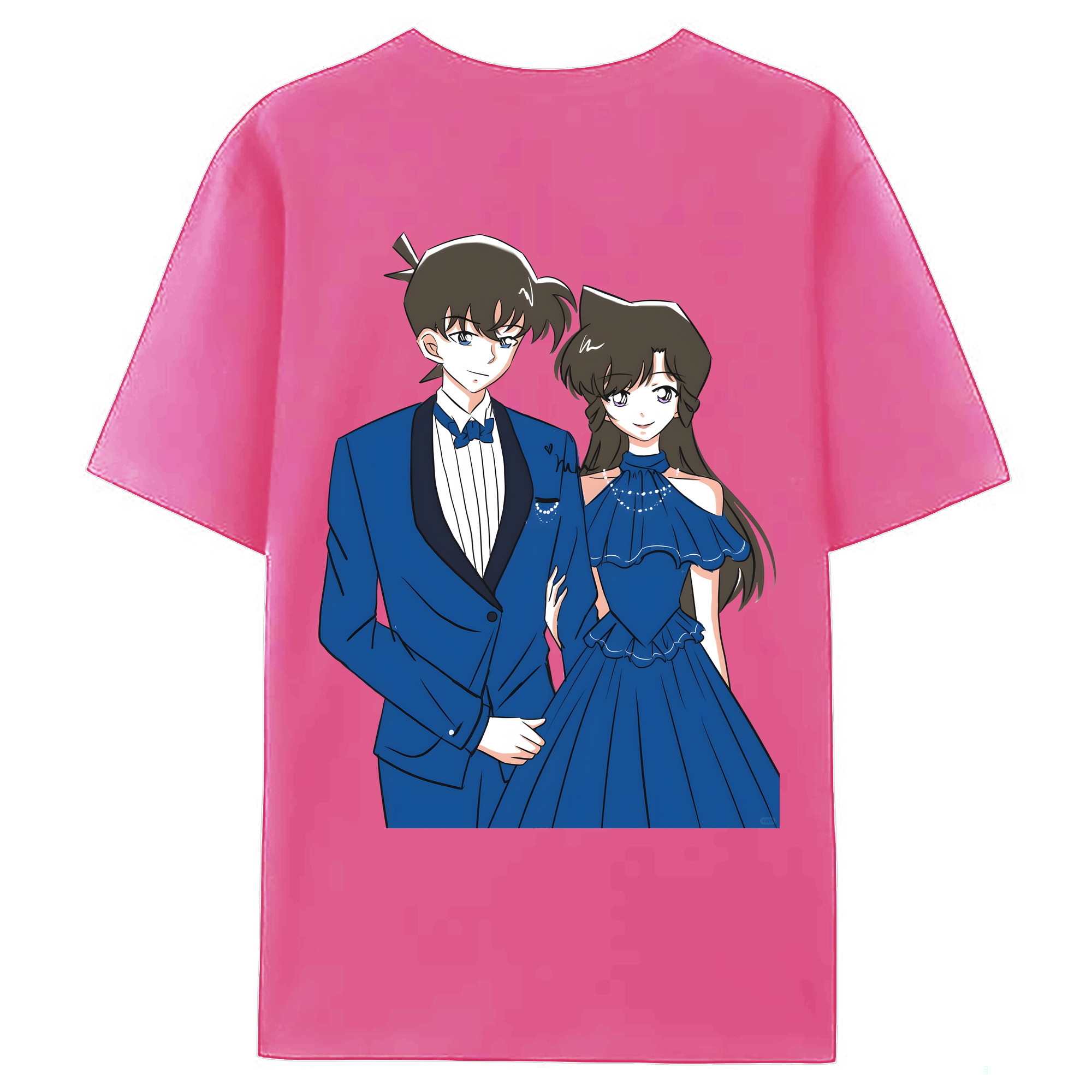 （画像用） 名探偵コナン 江戸川 コナン Detective Conan Conan Edogawa レディース半袖Tシャツ(バックプリント)