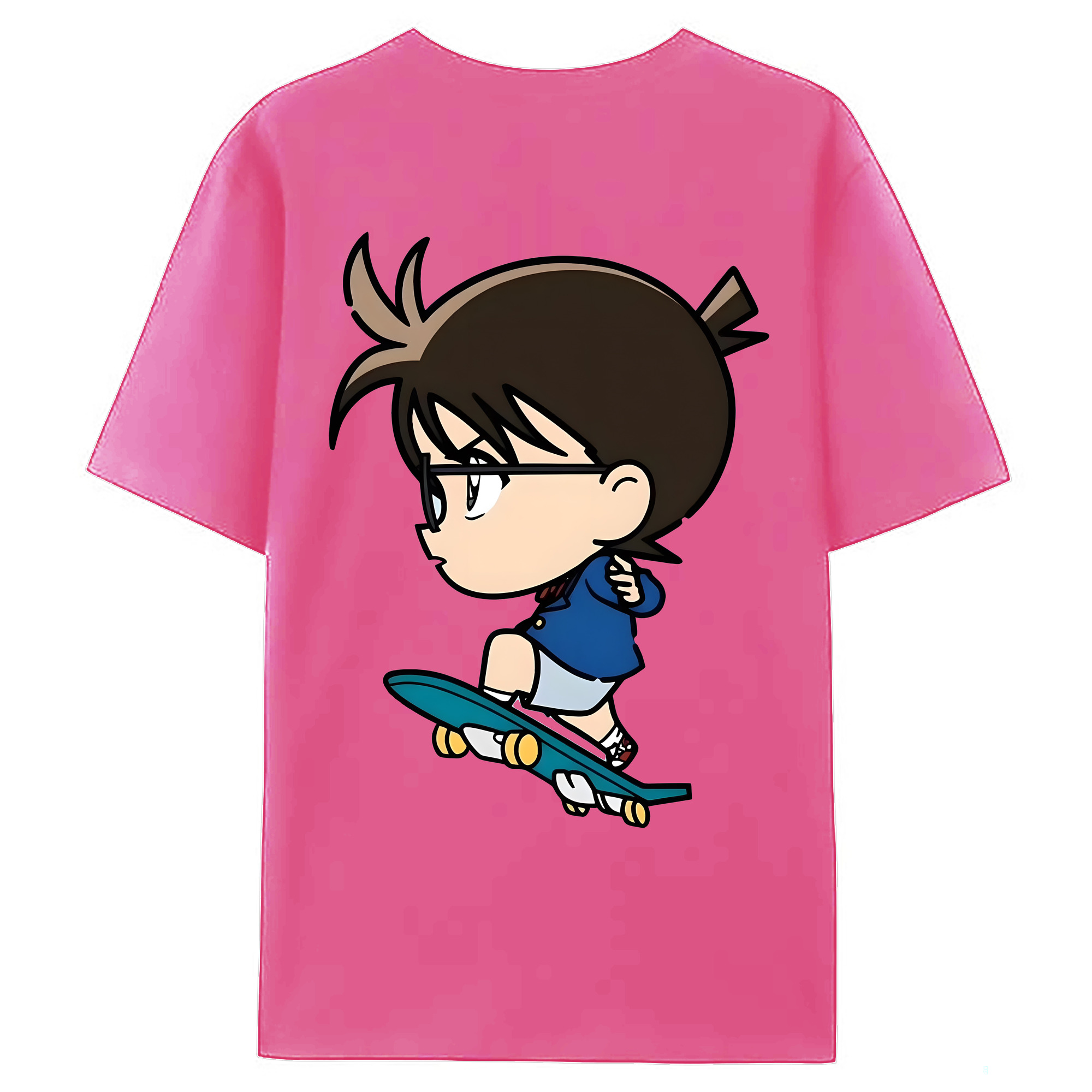 （画像用） 名探偵コナン 江戸川 コナン Detective Conan Conan Edogawa レディース半袖Tシャツ(バックプリント)