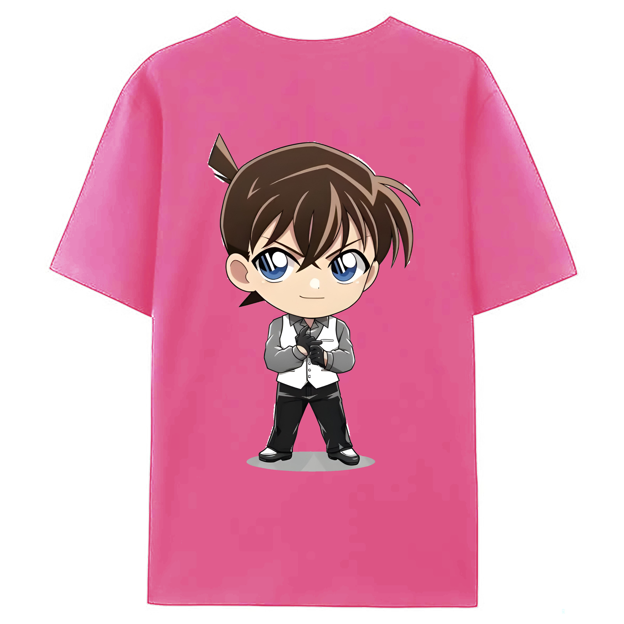 （画像用） 名探偵コナン 江戸川 コナン Detective Conan Conan Edogawa レディース半袖Tシャツ(バックプリント)