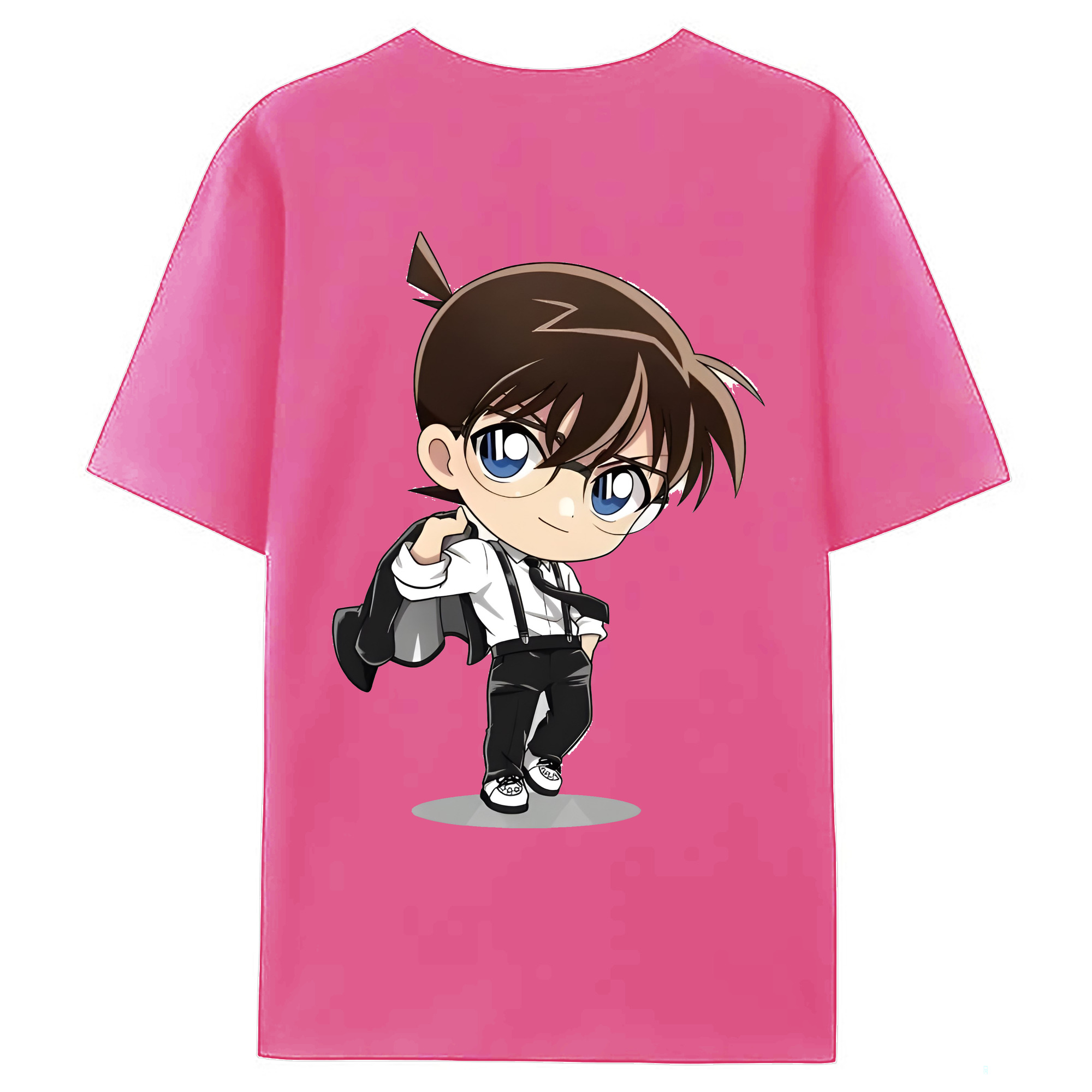 （画像用） 名探偵コナン 江戸川 コナン Detective Conan Conan Edogawa レディース半袖Tシャツ(バックプリント)