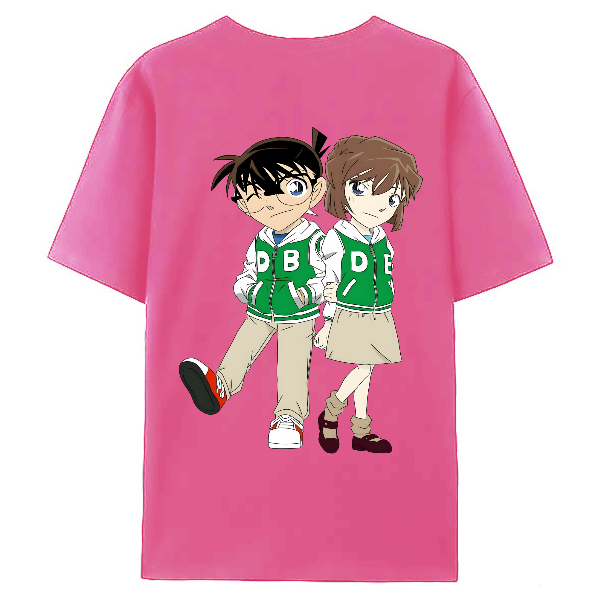 （画像用） 名探偵コナン 江戸川 コナン Detective Conan Conan Edogawa レディース半袖Tシャツ(バックプリント)