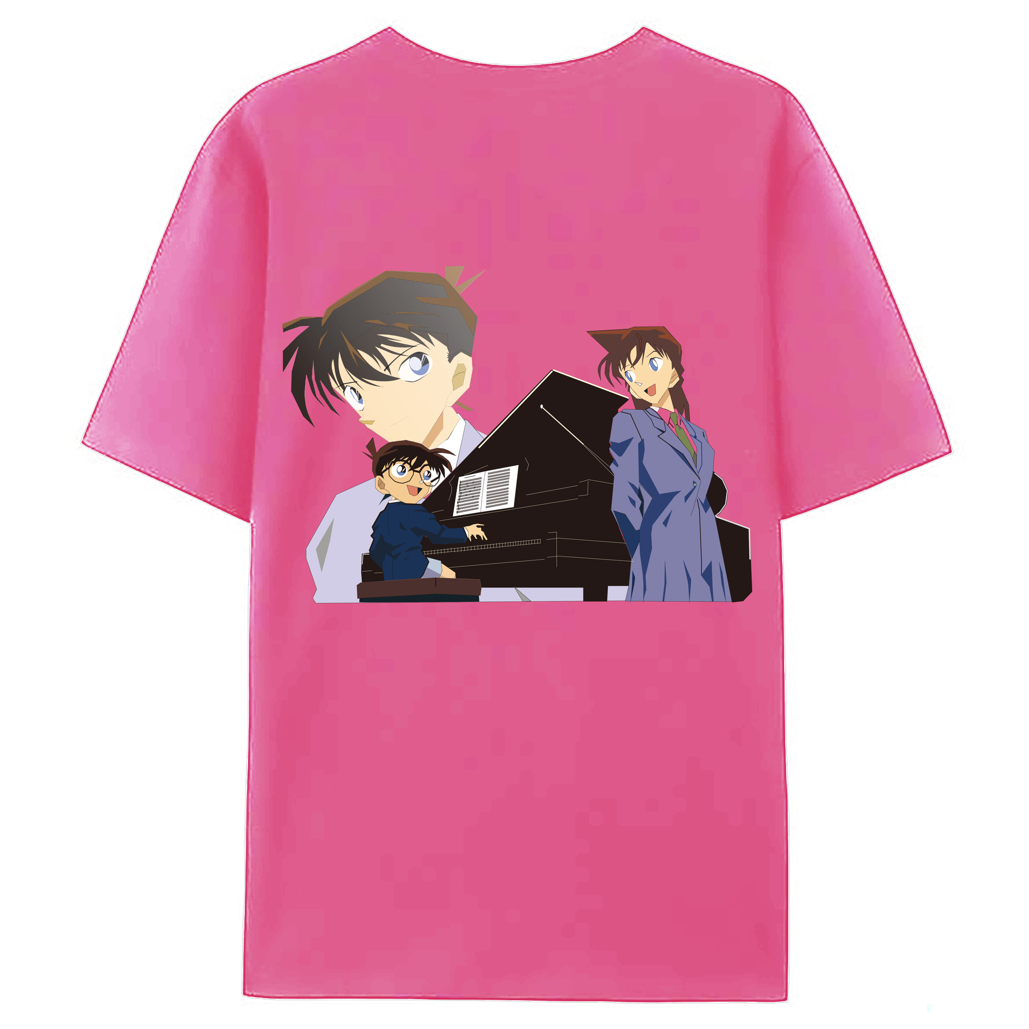 （画像用） 名探偵コナン 毛利 蘭 もうり らん、モーリ ラン Detective Conan Rachel Moore レディース半袖Tシャツ(バックプリント)