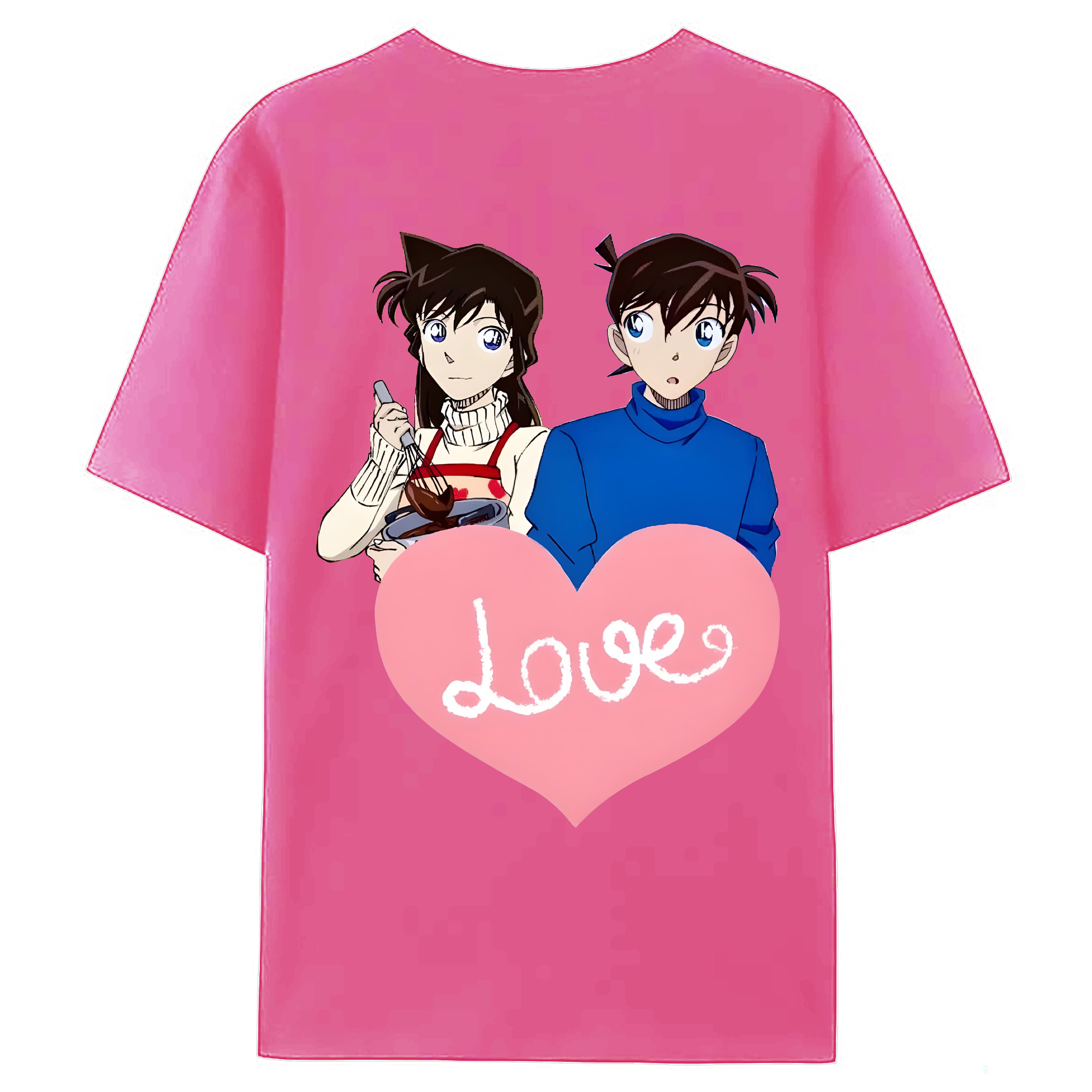 （画像用） 名探偵コナン 毛利 蘭 もうり らん、モーリ ラン Detective Conan Rachel Moore レディース半袖Tシャツ(バックプリント)