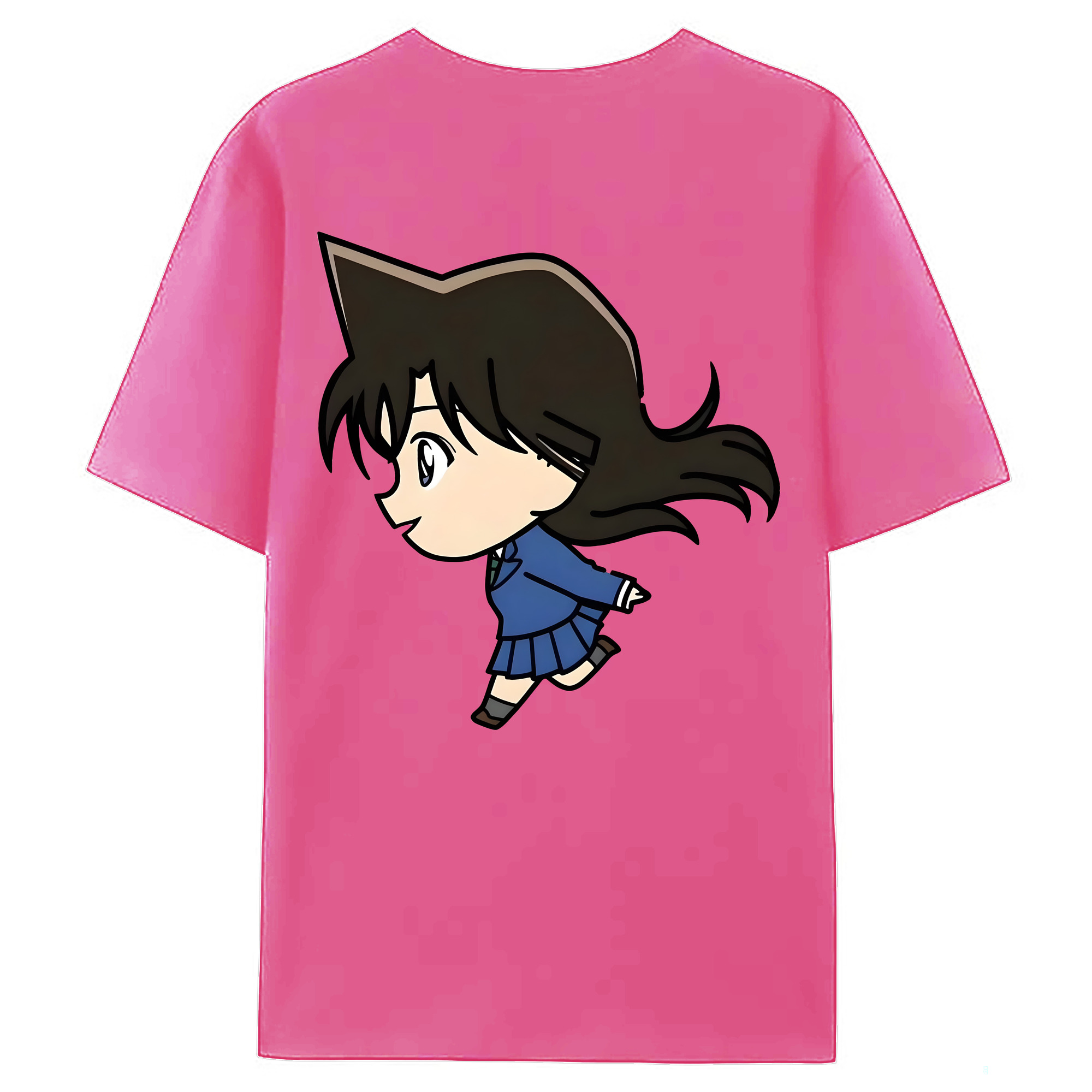 （画像用） 名探偵コナン 毛利 蘭 もうり らん、モーリ ラン Detective Conan Rachel Moore レディース半袖Tシャツ(バックプリント)