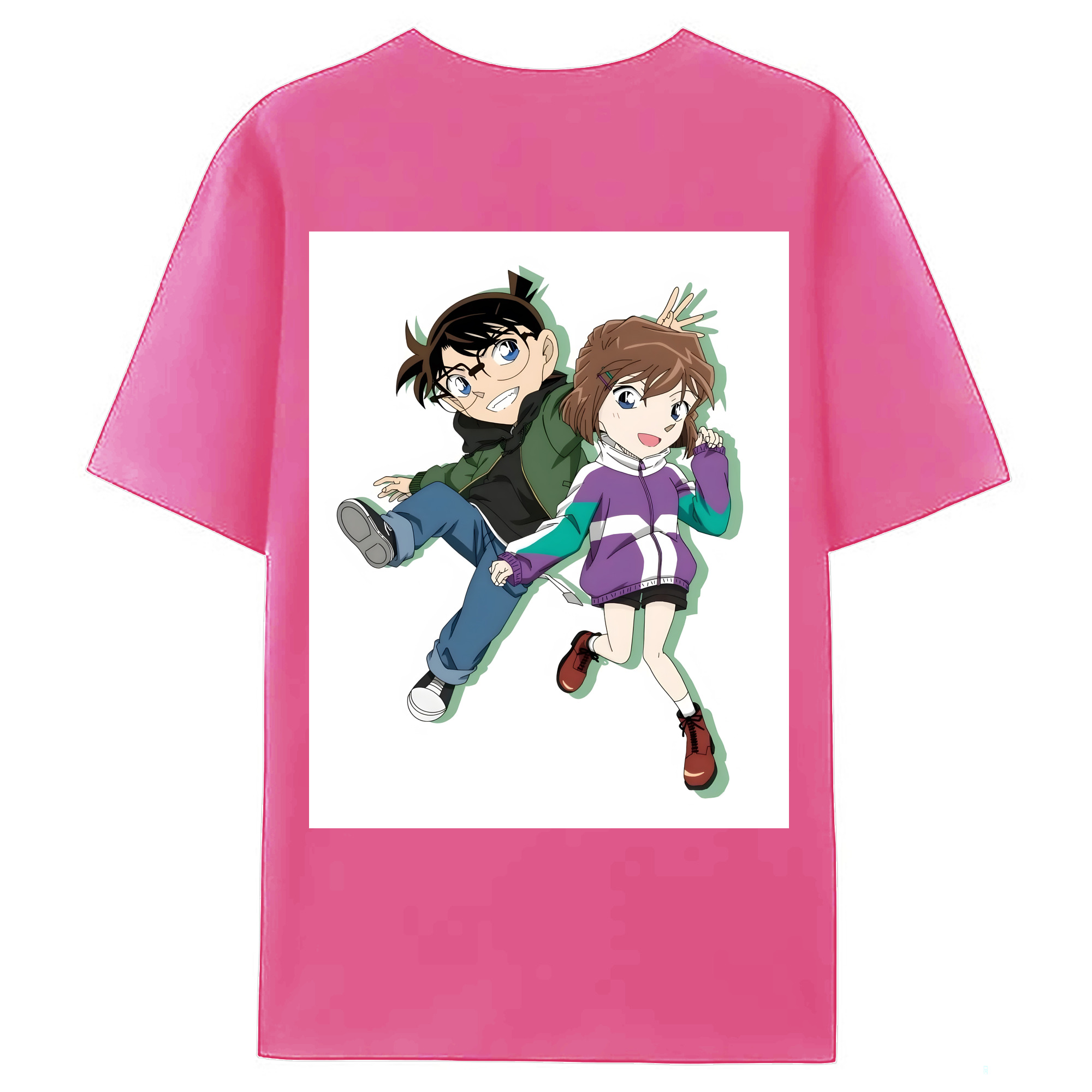 （画像用） 名探偵コナン 灰原 哀 はいばら あい Detective Conan Anita Hailey、Vi Graythorn Haibara Ai レディース半袖Tシャツ(バックプリント)