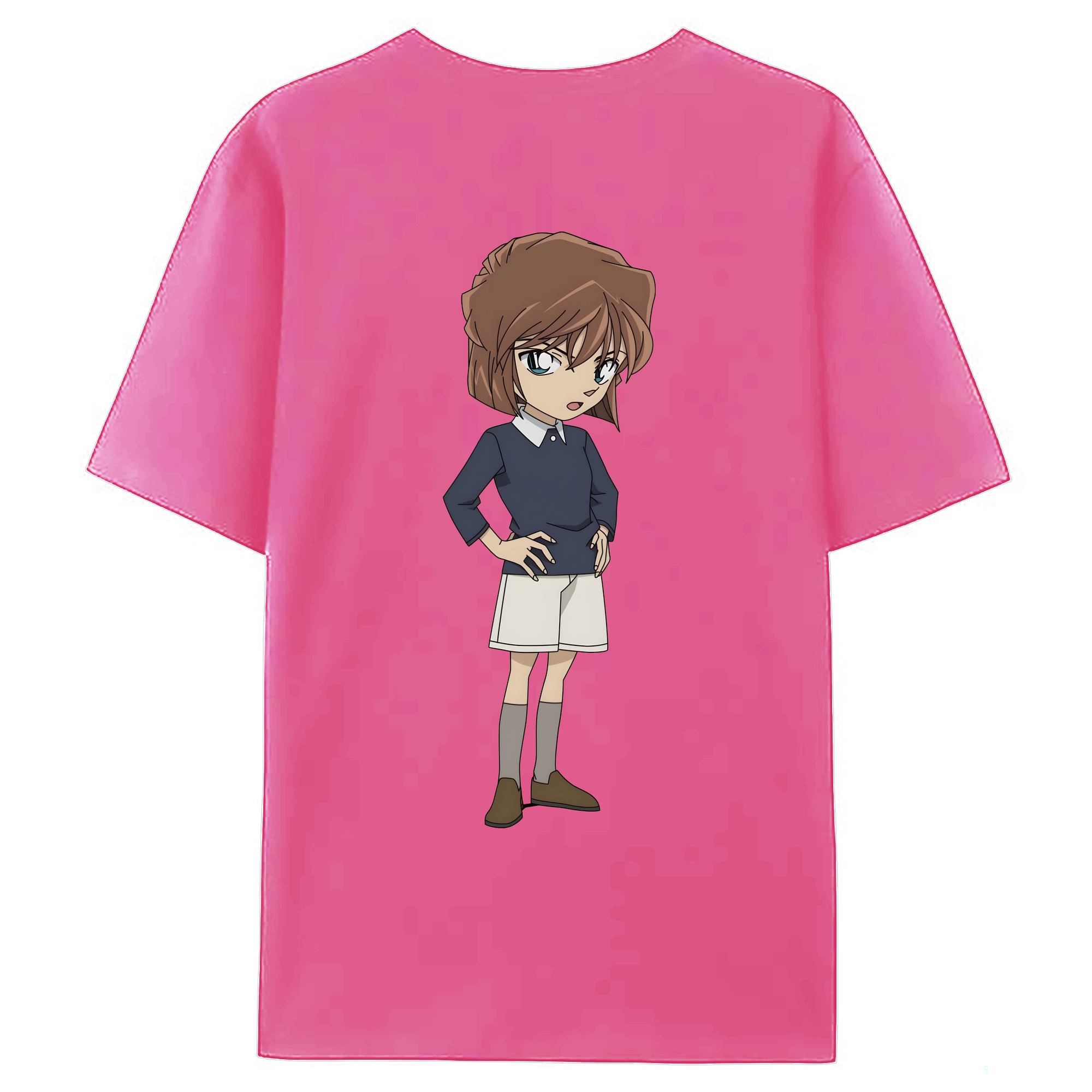 （画像用） 名探偵コナン 灰原 哀 はいばら あい Detective Conan Anita Hailey、Vi Graythorn Haibara Ai レディース半袖Tシャツ(バックプリント)
