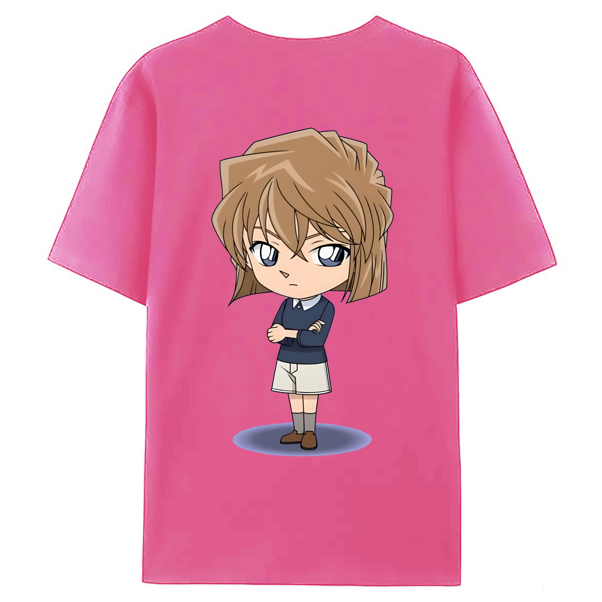 （画像用） 名探偵コナン 灰原 哀 はいばら あい Detective Conan Anita Hailey、Vi Graythorn Haibara Ai レディース半袖Tシャツ(バックプリント)