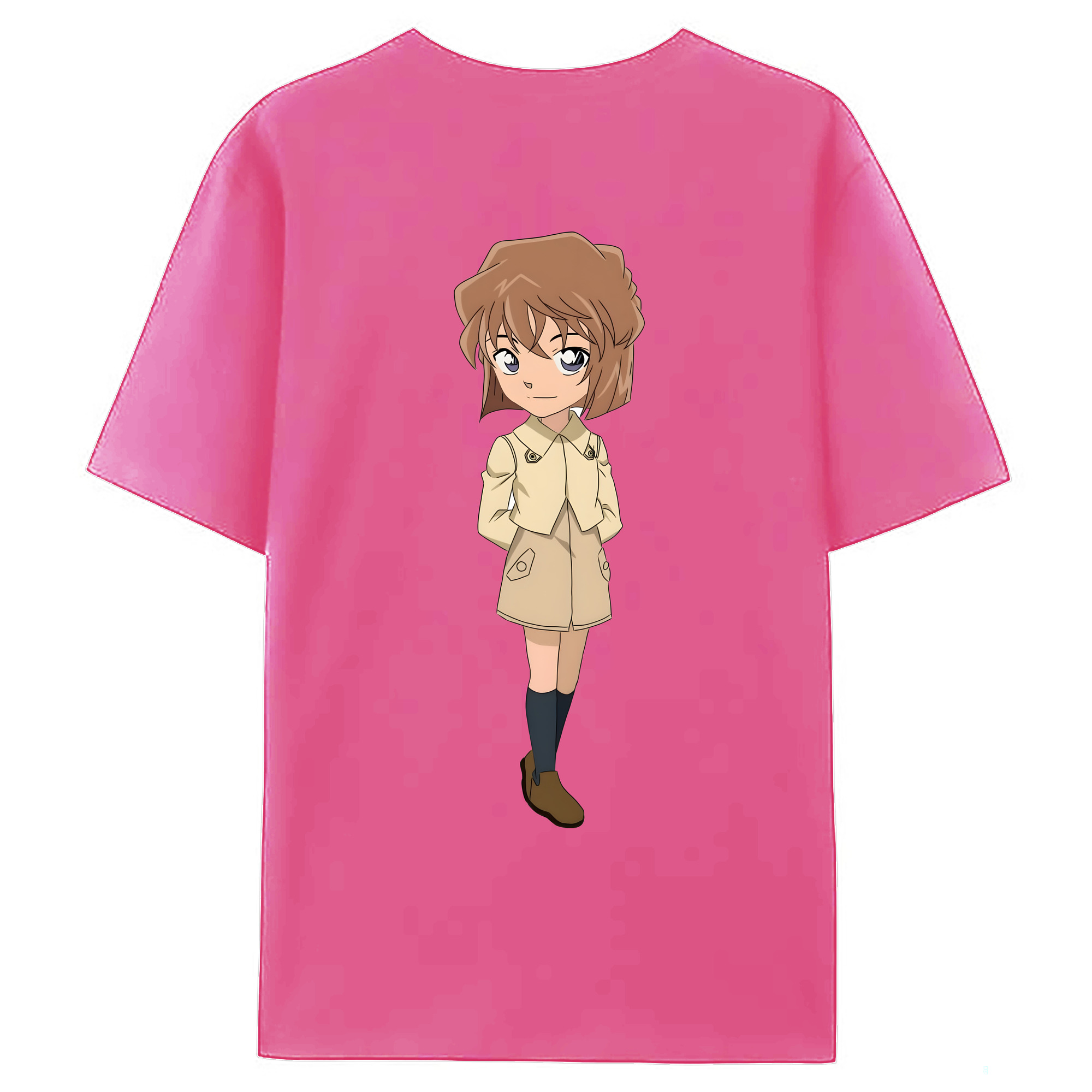 （画像用） 名探偵コナン 灰原 哀 はいばら あい Detective Conan Anita Hailey、Vi Graythorn Haibara Ai レディース半袖Tシャツ(バックプリント)