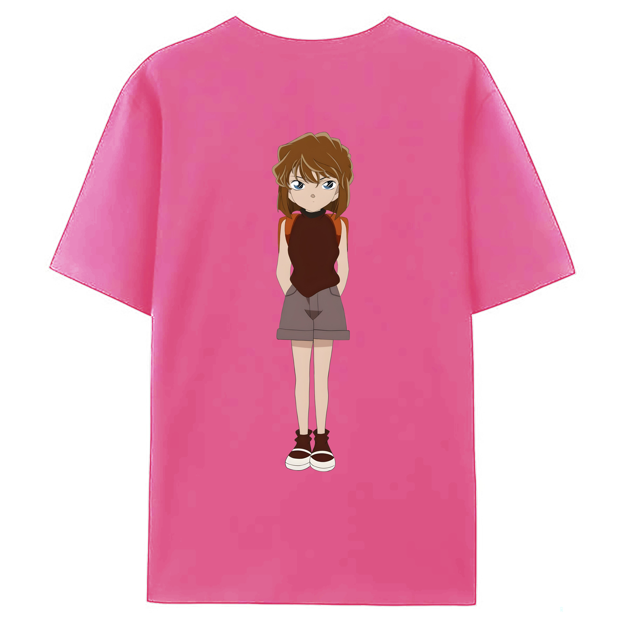 （画像用） 名探偵コナン 灰原 哀 はいばら あい Detective Conan Anita Hailey、Vi Graythorn Haibara Ai レディース半袖Tシャツ(バックプリント)
