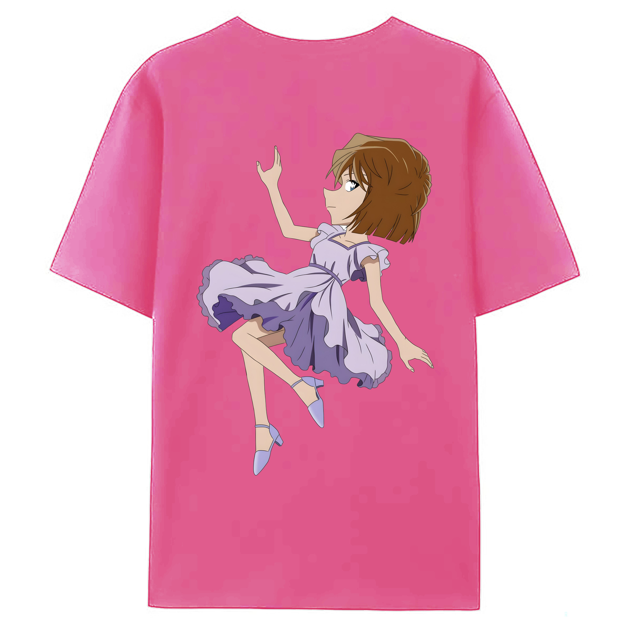 （画像用） 名探偵コナン 灰原 哀 はいばら あい Detective Conan Anita Hailey、Vi Graythorn Haibara Ai レディース半袖Tシャツ(バックプリント)
