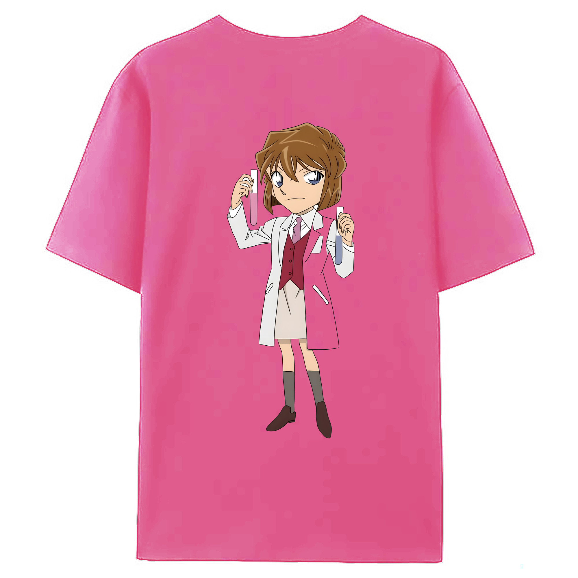 （画像用） 名探偵コナン 灰原 哀 はいばら あい Detective Conan Anita Hailey、Vi Graythorn Haibara Ai レディース半袖Tシャツ(バックプリント)