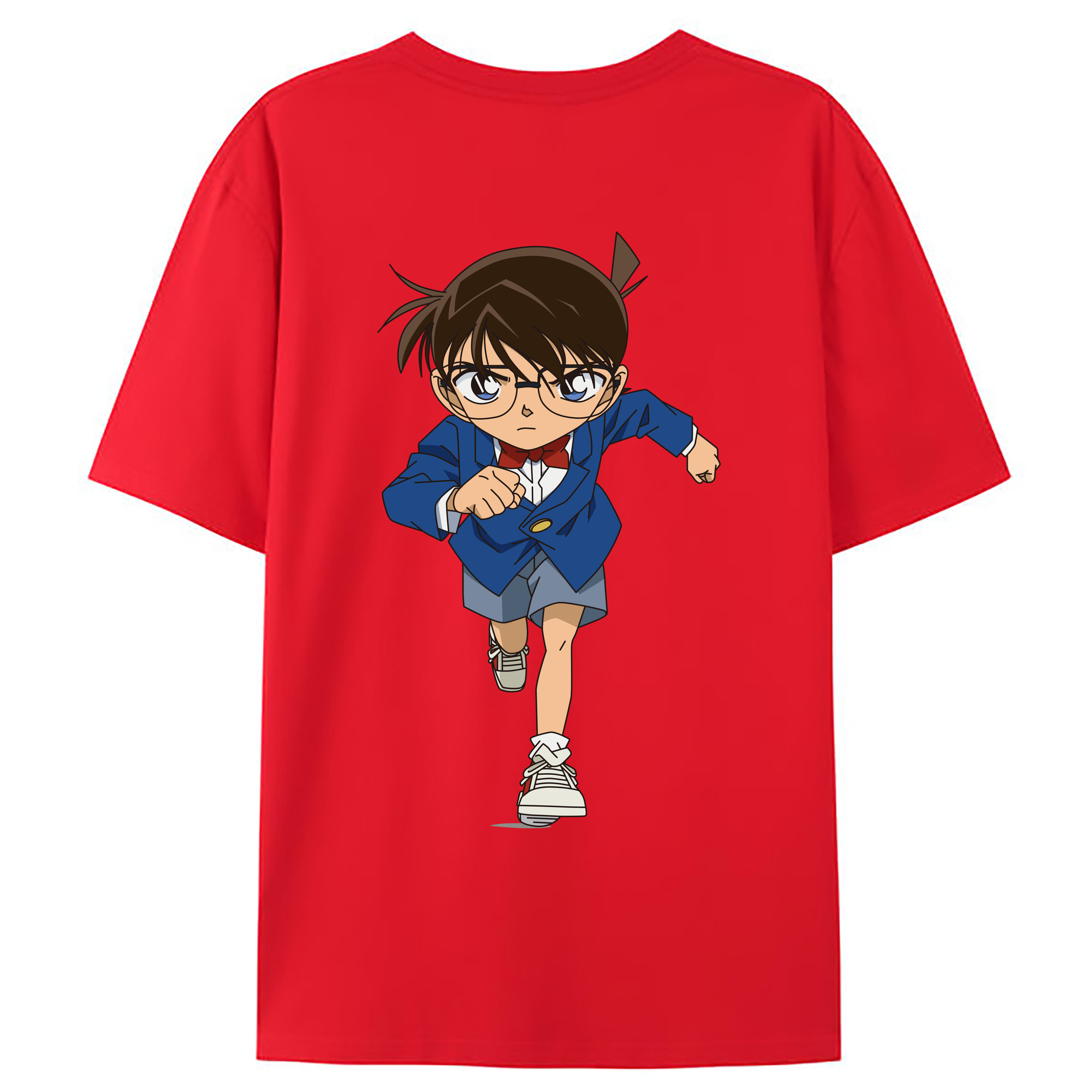 （画像用） 名探偵コナン 江戸川 コナン Detective Conan Conan Edogawa レディース半袖Tシャツ(バックプリント)
