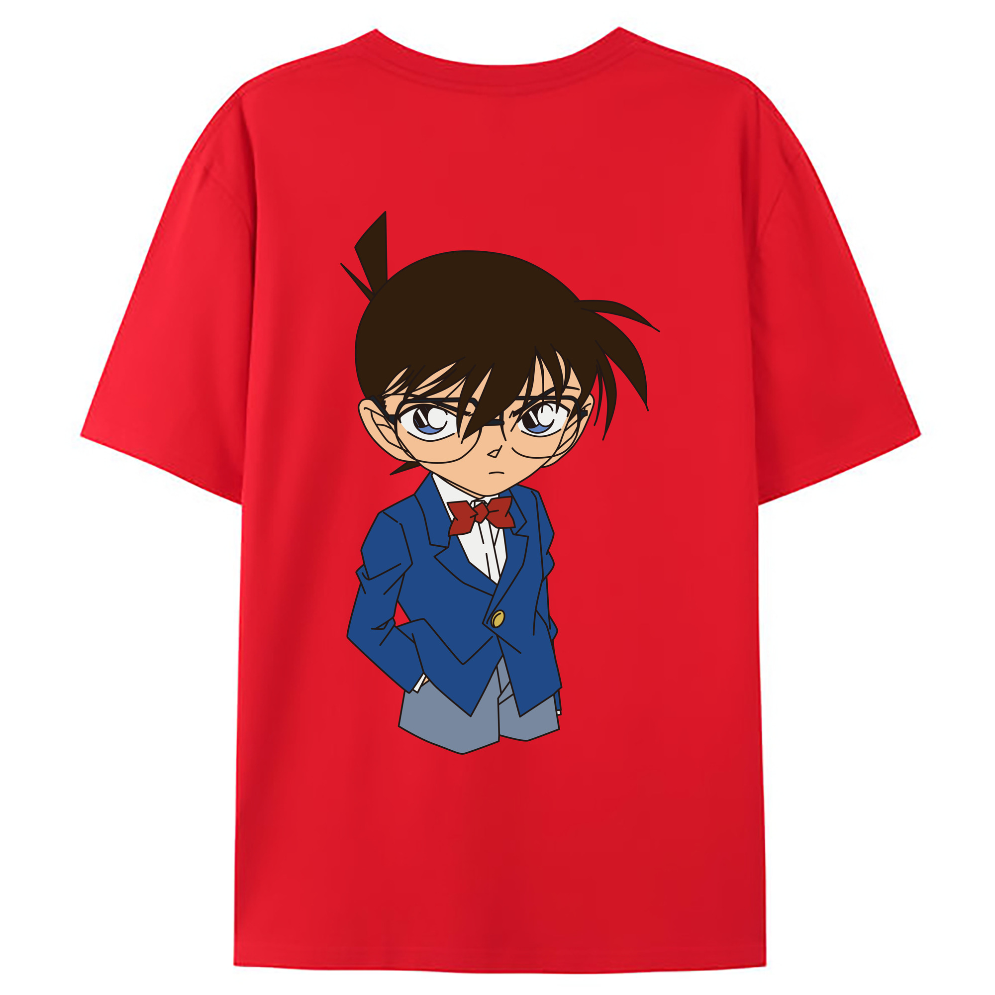 （画像用） 名探偵コナン 江戸川 コナン Detective Conan Conan Edogawa レディース半袖Tシャツ(バックプリント)