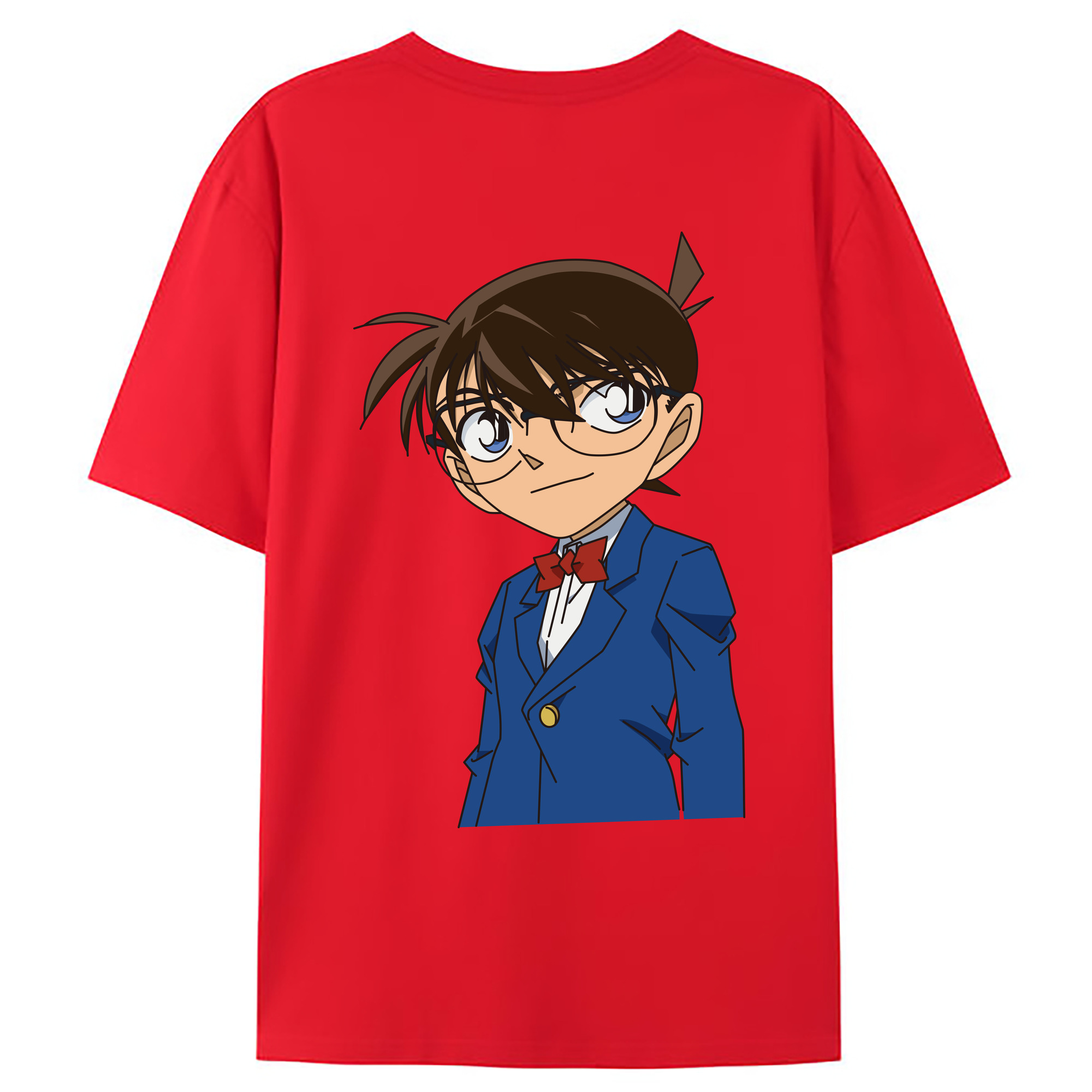 （画像用） 名探偵コナン 江戸川 コナン Detective Conan Conan Edogawa レディース半袖Tシャツ(バックプリント)