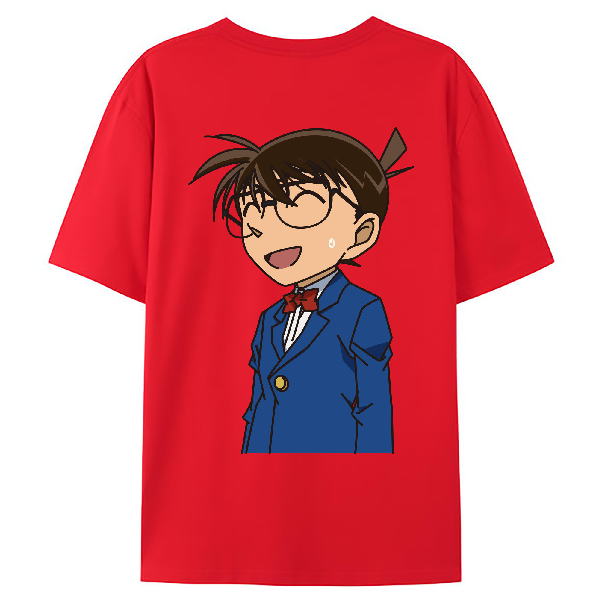 （画像用） 名探偵コナン 江戸川 コナン Detective Conan Conan Edogawa レディース半袖Tシャツ(バックプリント)