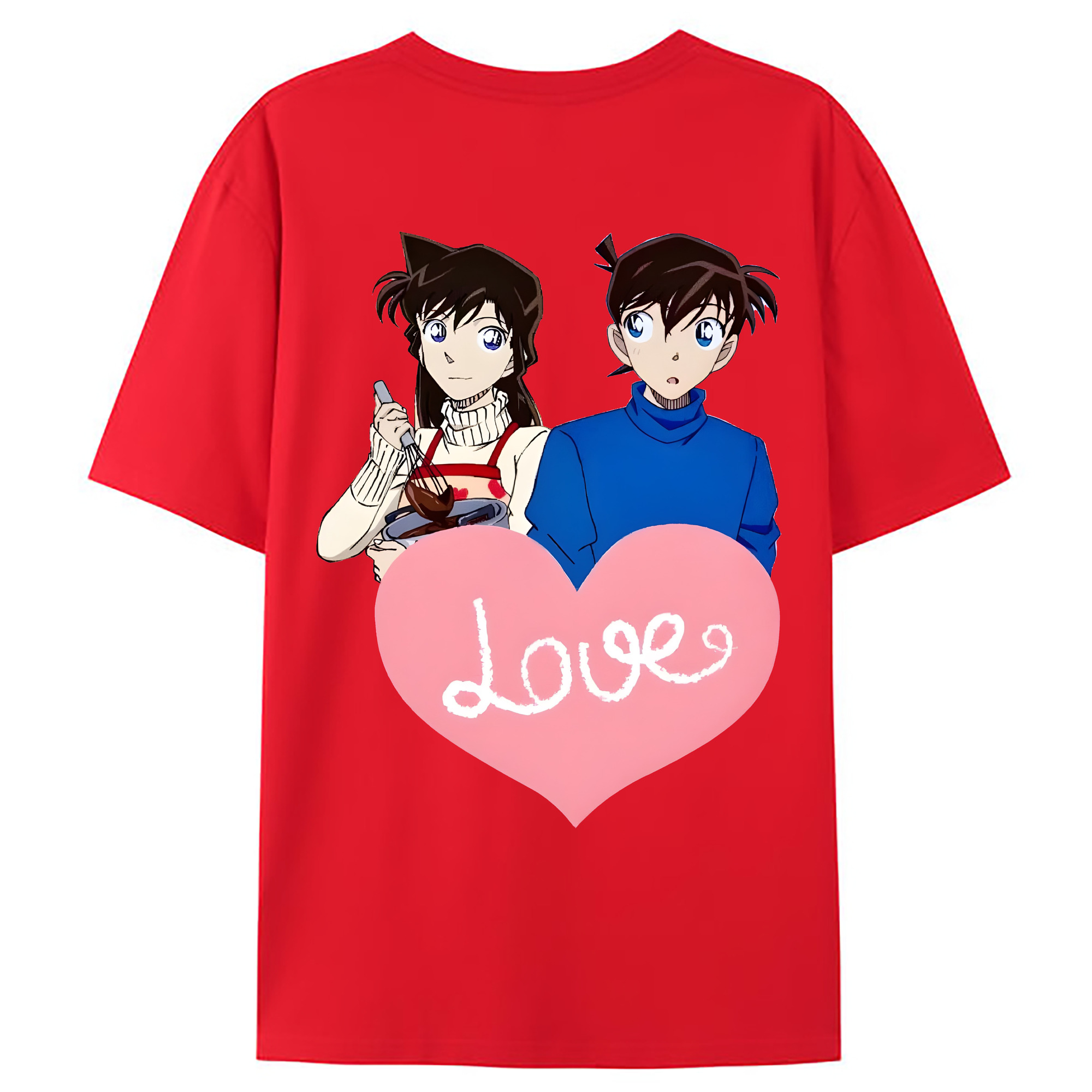 （画像用） 名探偵コナン 毛利 蘭 もうり らん、モーリ ラン Detective Conan Rachel Moore レディース半袖Tシャツ(バックプリント)