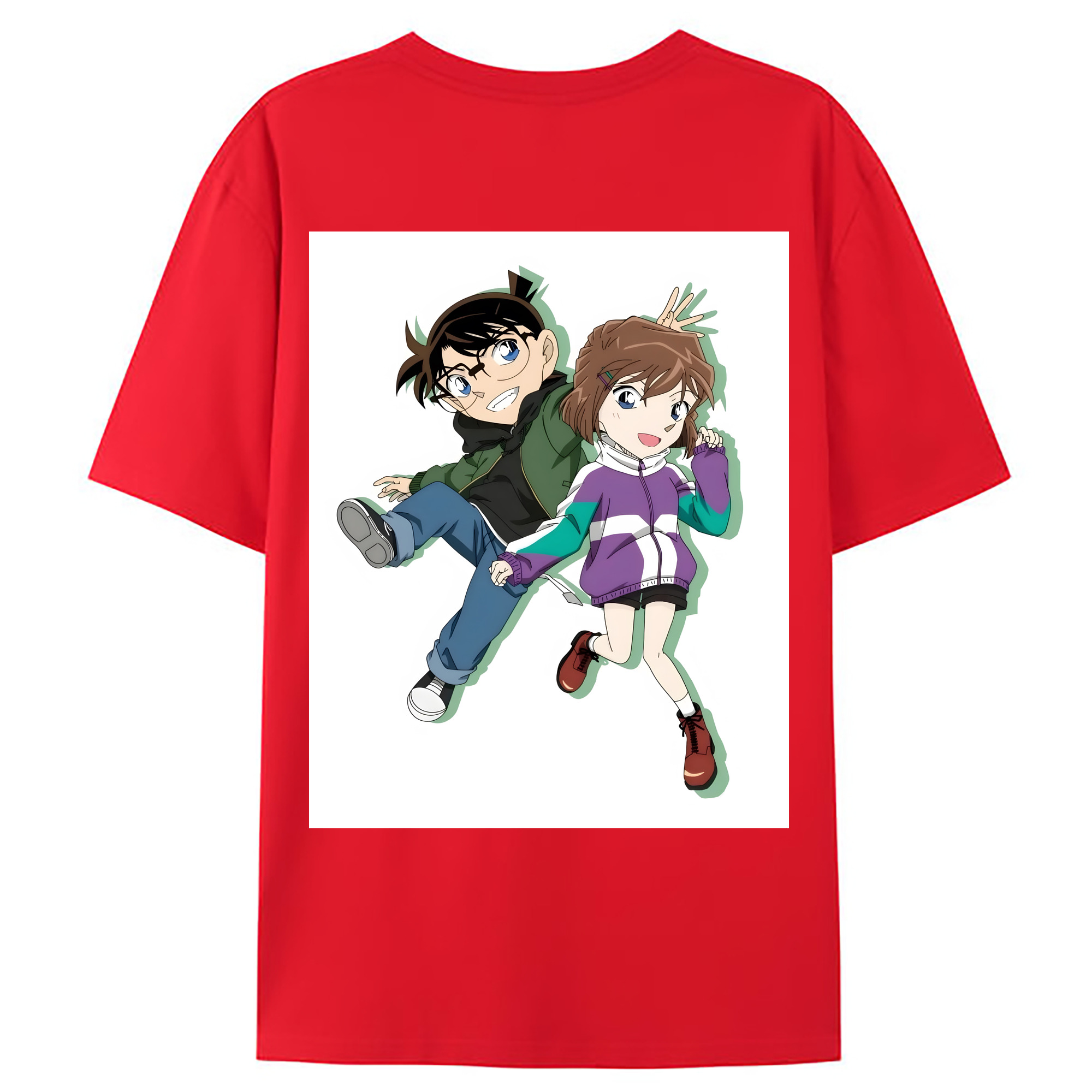 （画像用） 名探偵コナン 灰原 哀 はいばら あい Detective Conan Anita Hailey、Vi Graythorn Haibara Ai レディース半袖Tシャツ(バックプリント)