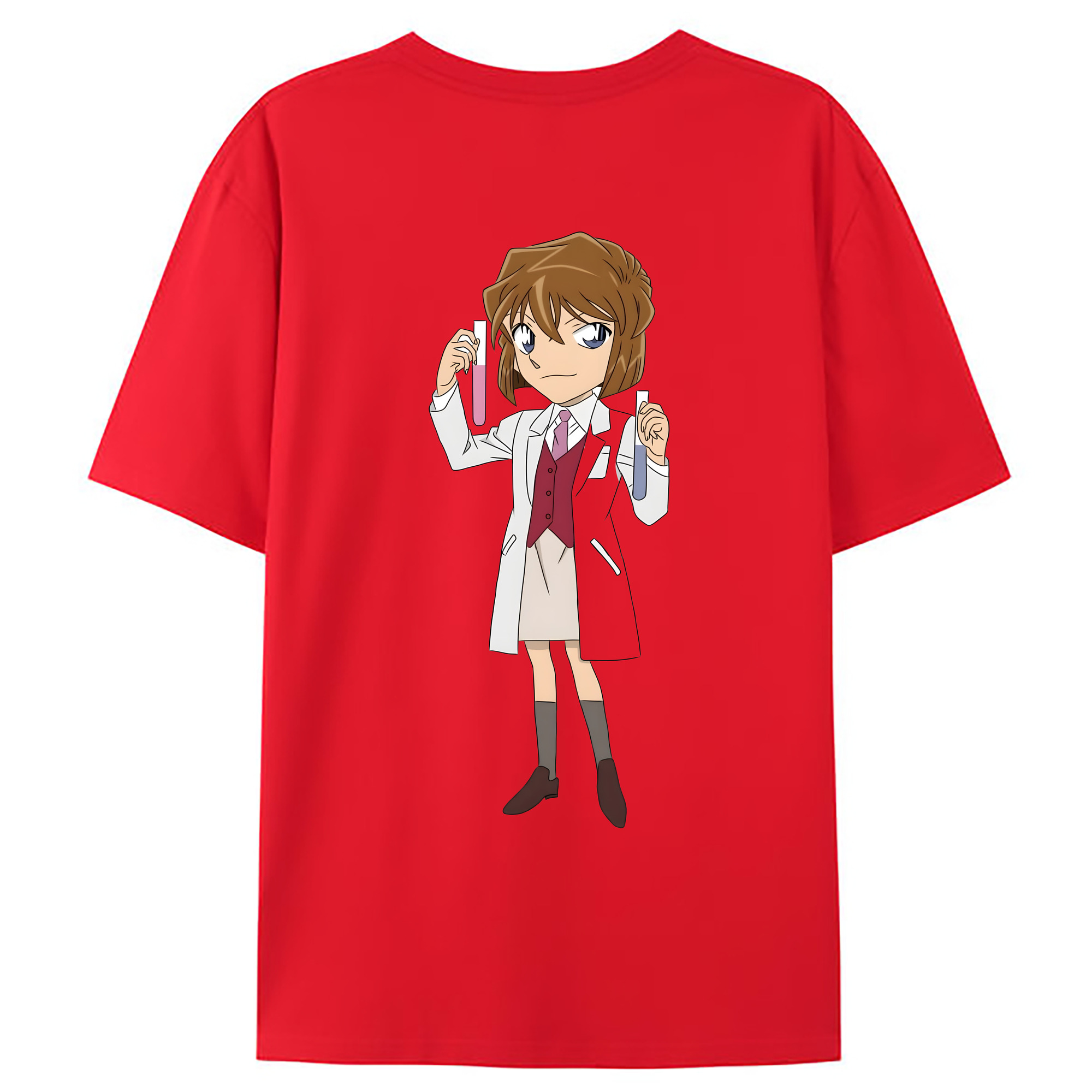 （画像用） 名探偵コナン 灰原 哀 はいばら あい Detective Conan Anita Hailey、Vi Graythorn Haibara Ai レディース半袖Tシャツ(バックプリント)