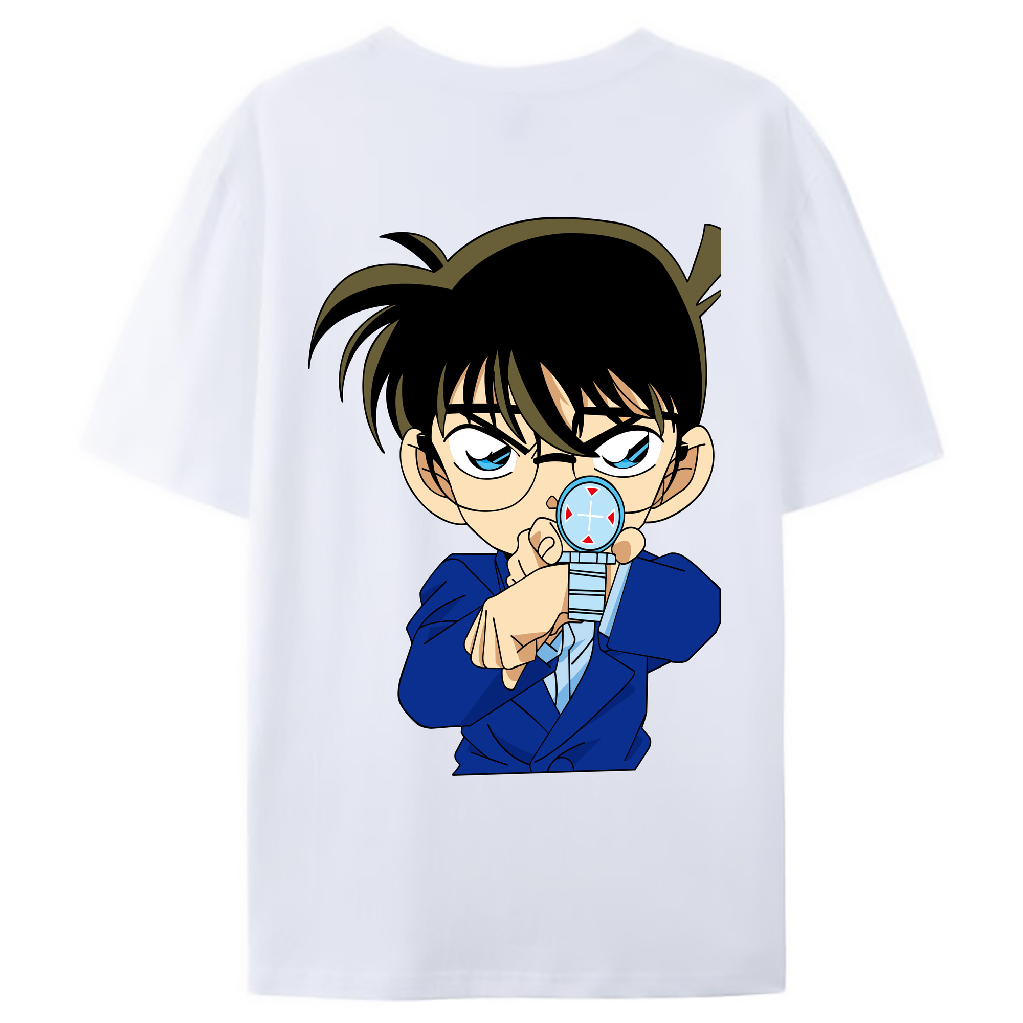 （画像用） 名探偵コナン 江戸川 コナン Detective Conan Conan Edogawa レディース半袖Tシャツ(バックプリント)