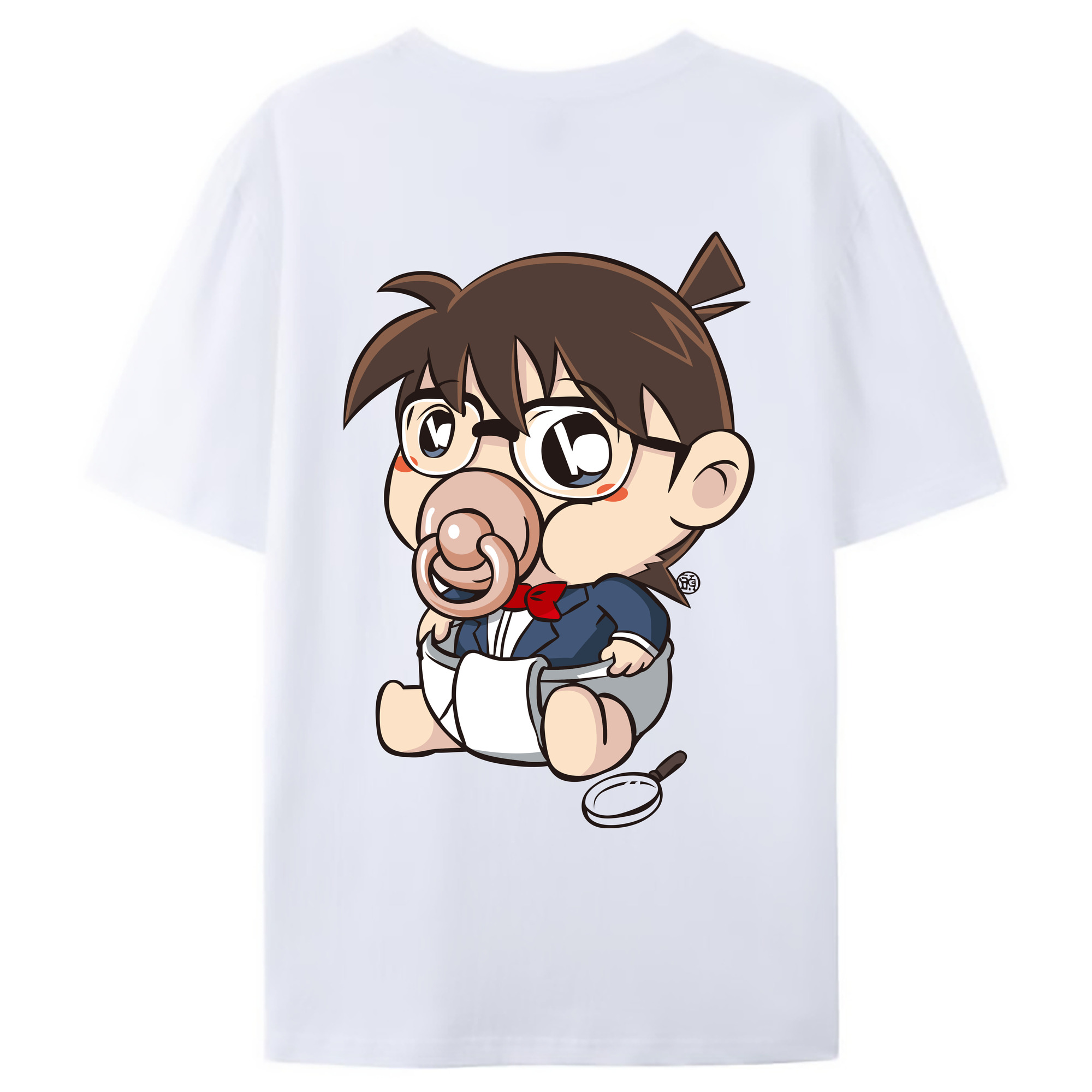 （画像用） 名探偵コナン 江戸川 コナン Detective Conan Conan Edogawa レディース半袖Tシャツ(バックプリント)