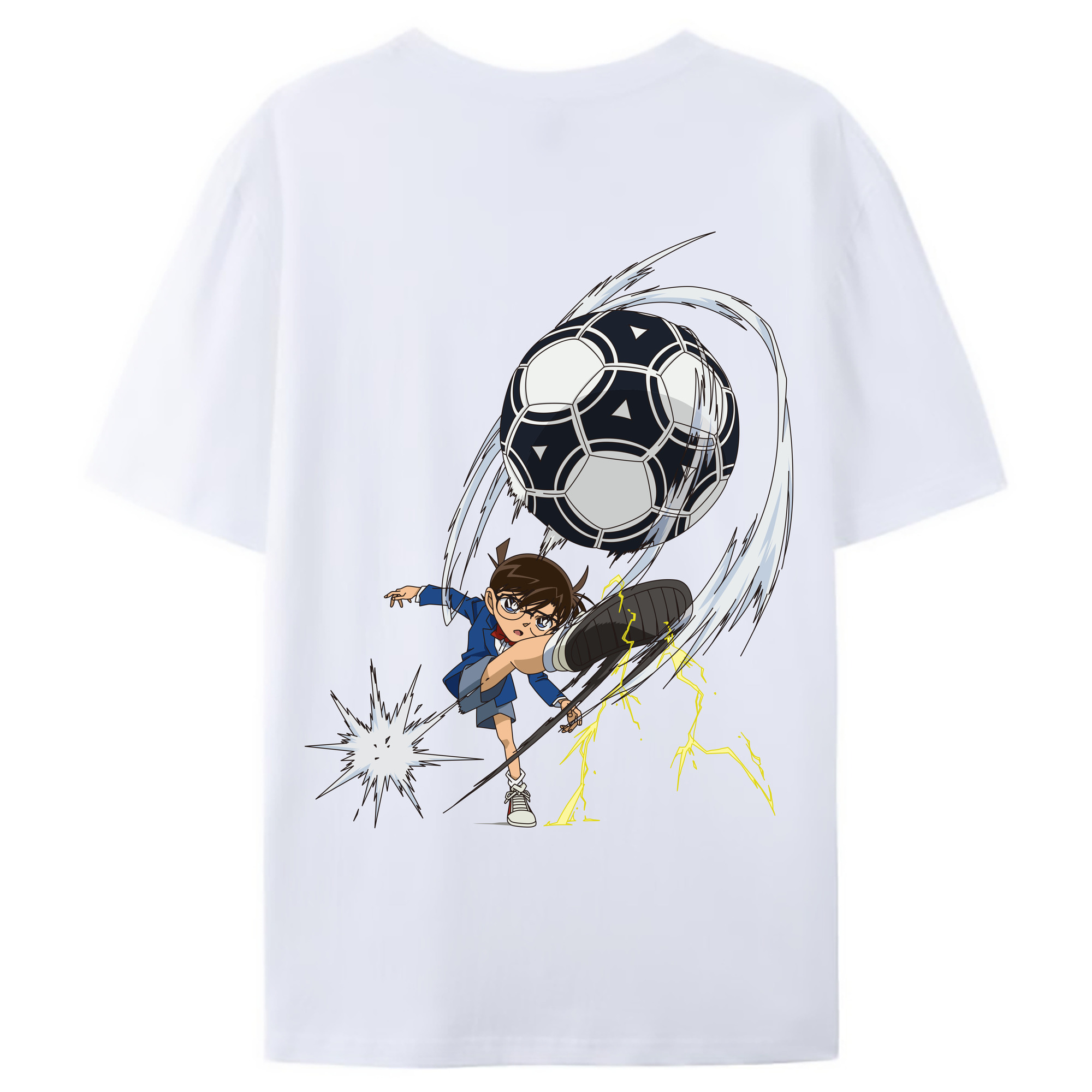 （画像用） 名探偵コナン 江戸川 コナン Detective Conan Conan Edogawa レディース半袖Tシャツ(バックプリント)