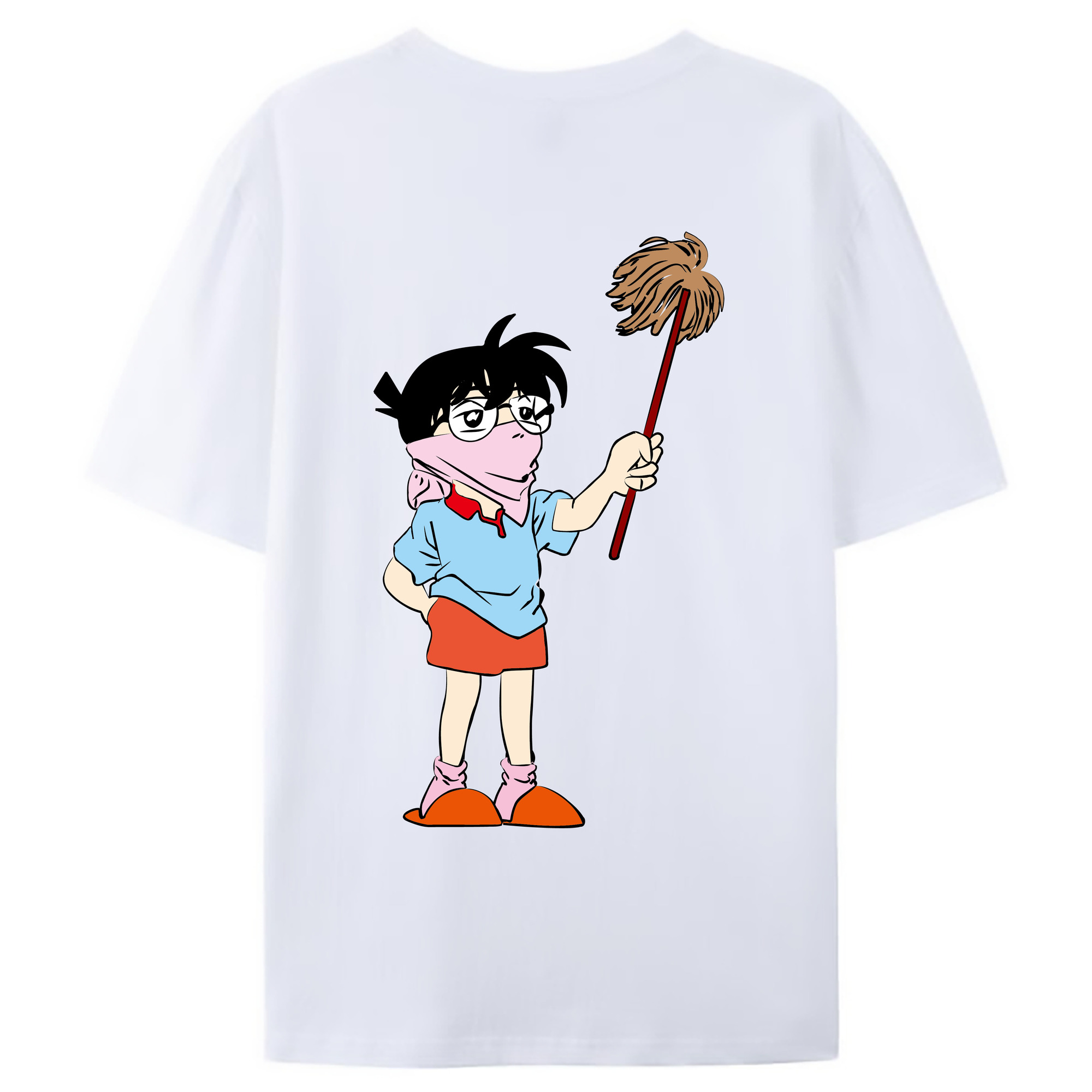 （画像用） 名探偵コナン 江戸川 コナン Detective Conan Conan Edogawa レディース半袖Tシャツ(バックプリント)