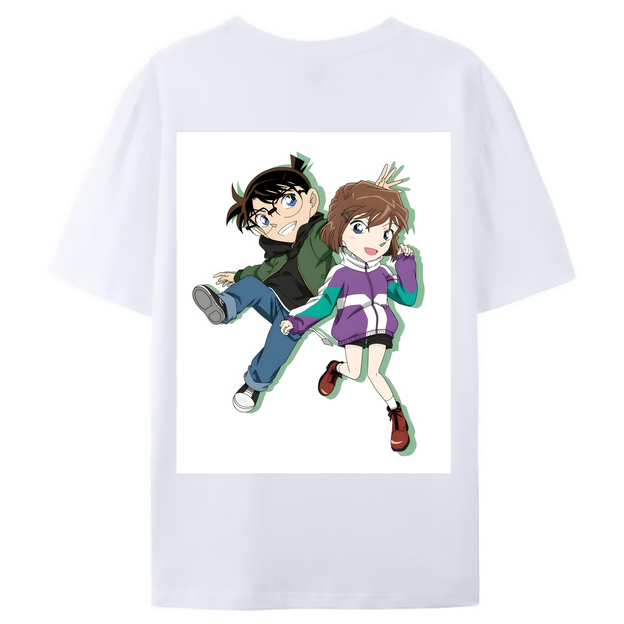 （画像用） 名探偵コナン 灰原 哀 はいばら あい Detective Conan Anita Hailey、Vi Graythorn Haibara Ai レディース半袖Tシャツ(バックプリント)