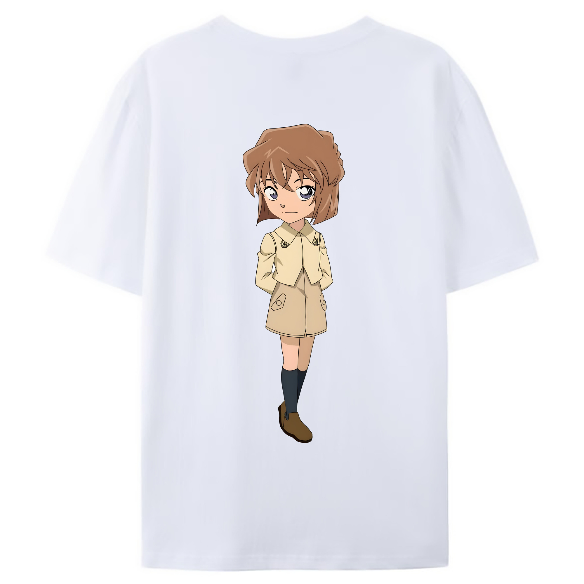 （画像用） 名探偵コナン 灰原 哀 はいばら あい Detective Conan Anita Hailey、Vi Graythorn Haibara Ai レディース半袖Tシャツ(バックプリント)