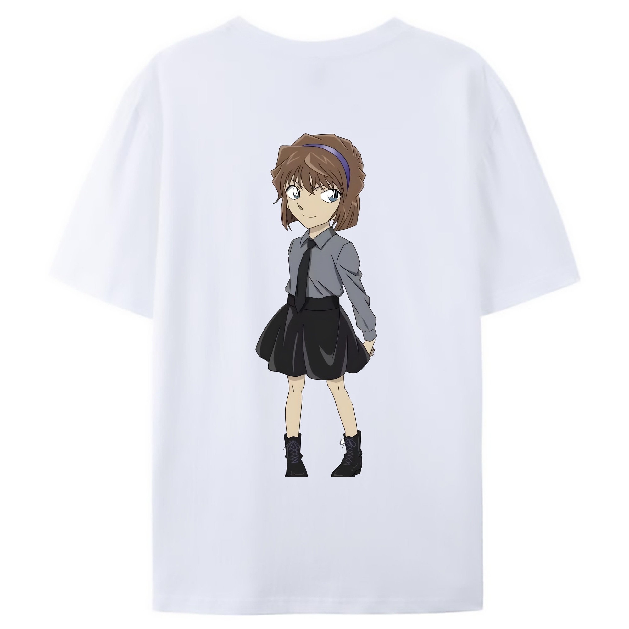 （画像用） 名探偵コナン 灰原 哀 はいばら あい Detective Conan Anita Hailey、Vi Graythorn Haibara Ai レディース半袖Tシャツ(バックプリント)