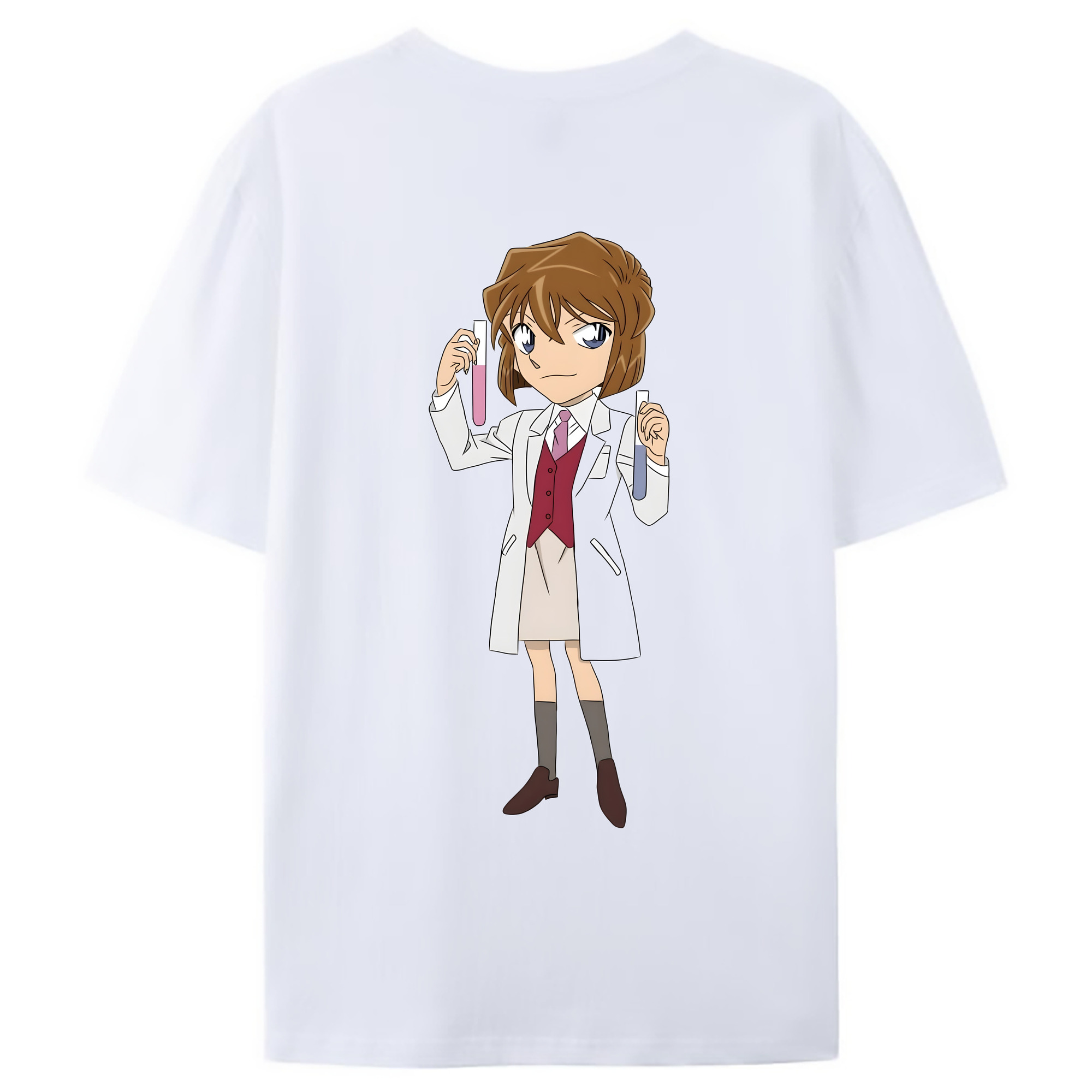 （画像用） 名探偵コナン 灰原 哀 はいばら あい Detective Conan Anita Hailey、Vi Graythorn Haibara Ai レディース半袖Tシャツ(バックプリント)